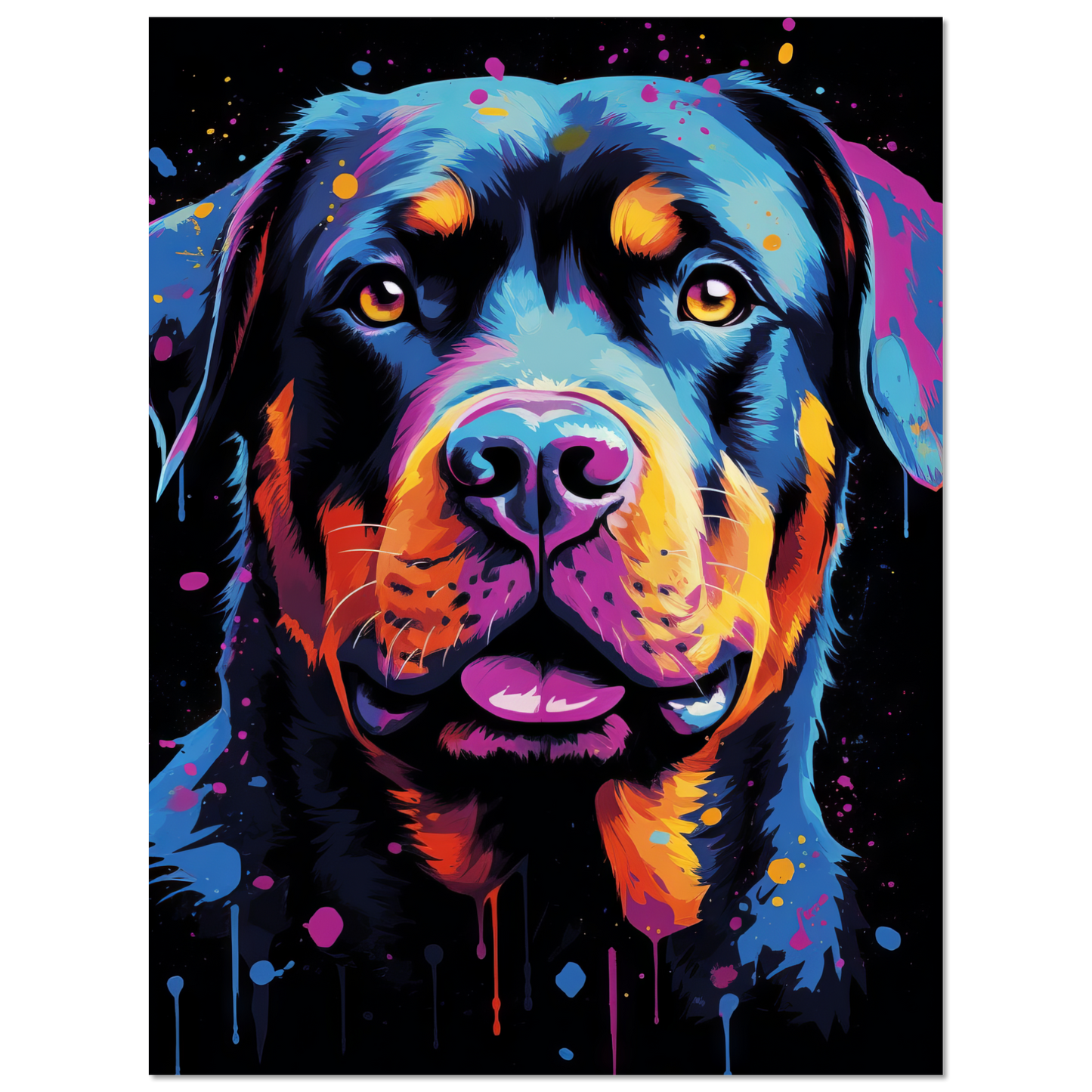 Dog Rottweiler Pop Art (DOG119)