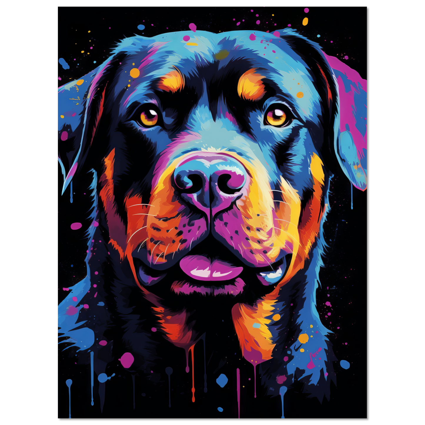Dog Rottweiler Pop Art (DOG119)