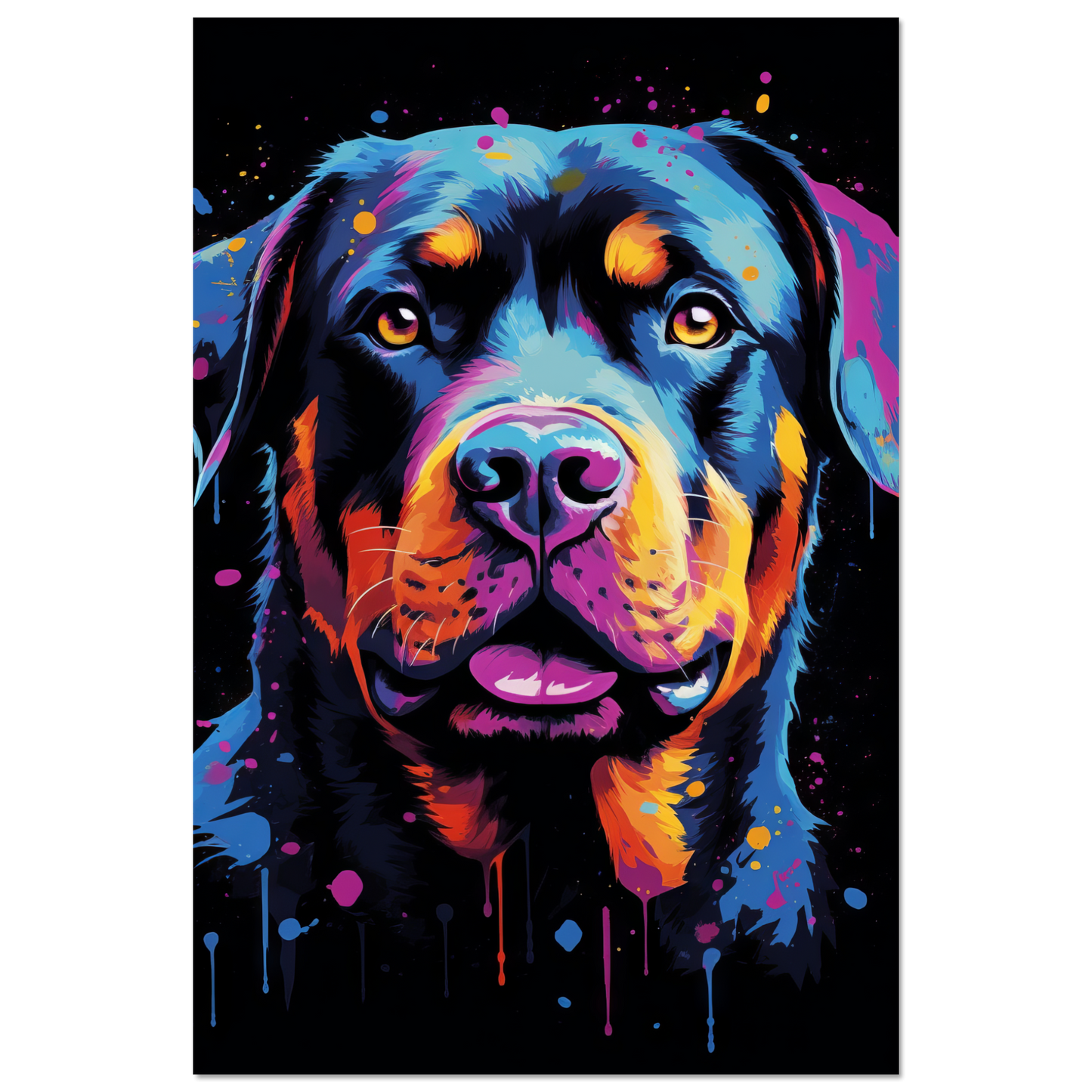 Dog Rottweiler Pop Art (DOG119)
