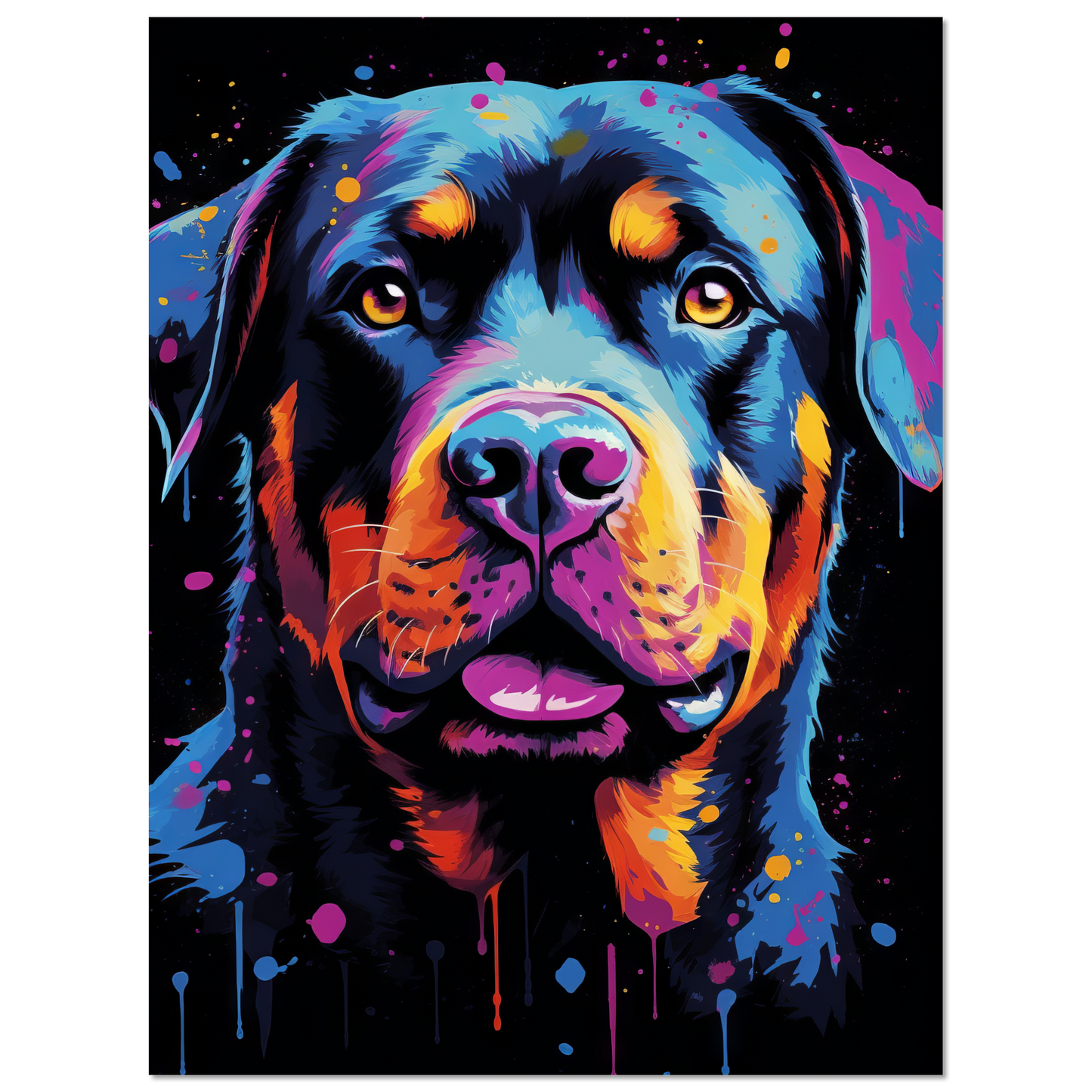 Dog Rottweiler Pop Art (DOG119)