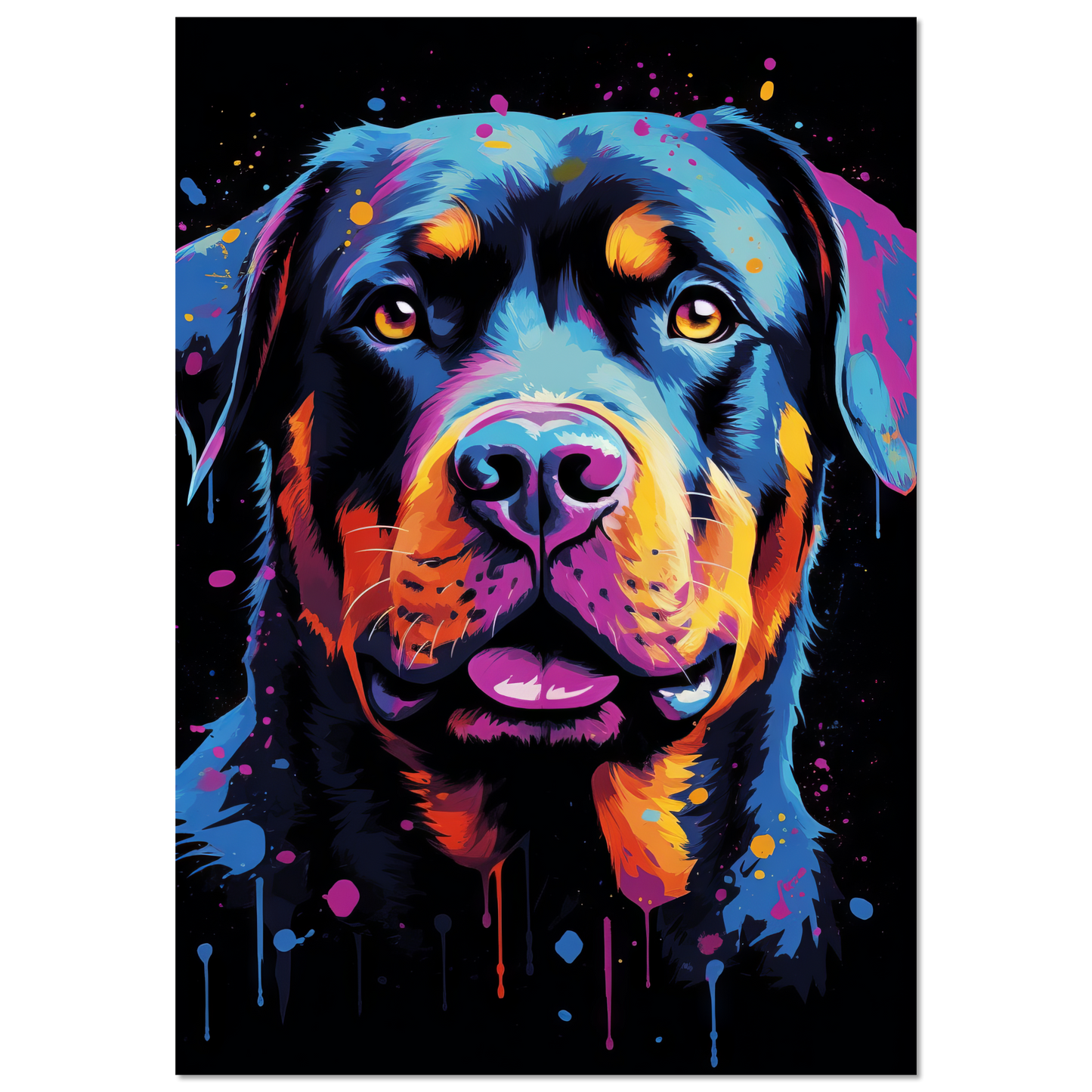 Dog Rottweiler Pop Art (DOG119)