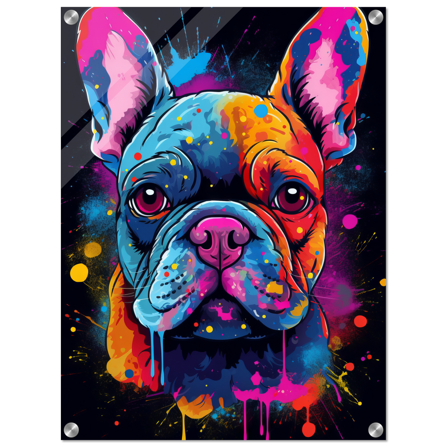 Hund Französische Bulldogge Pop-Art (DOG11)