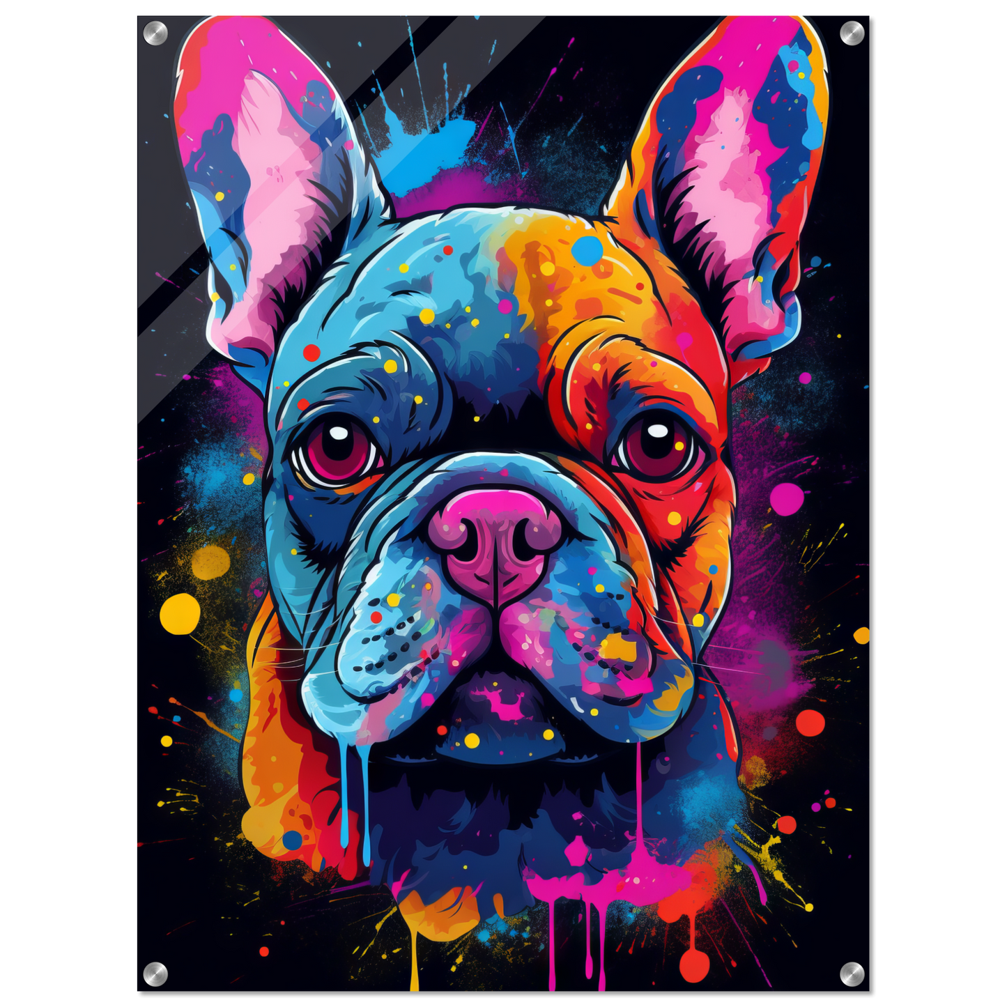 Hund Französische Bulldogge Pop-Art (DOG11)