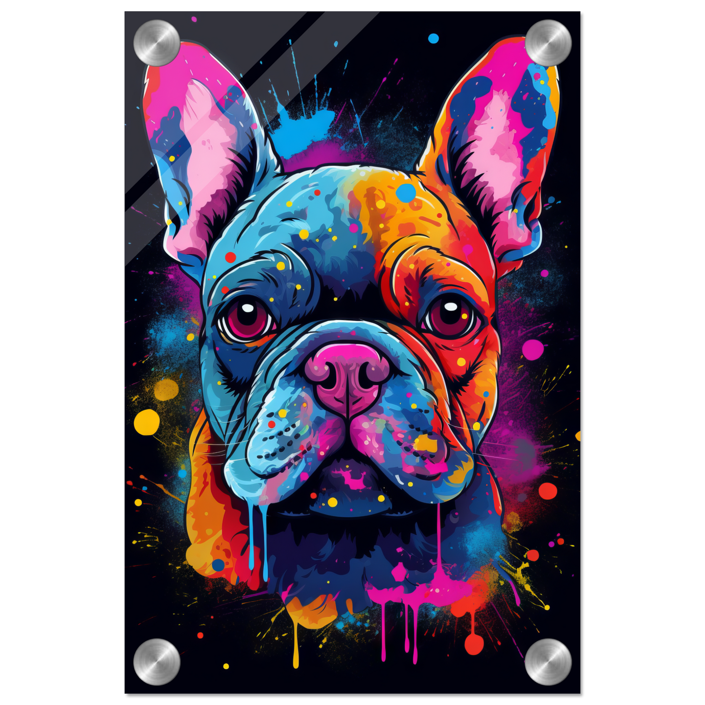 Hund Französische Bulldogge Pop-Art (DOG11)