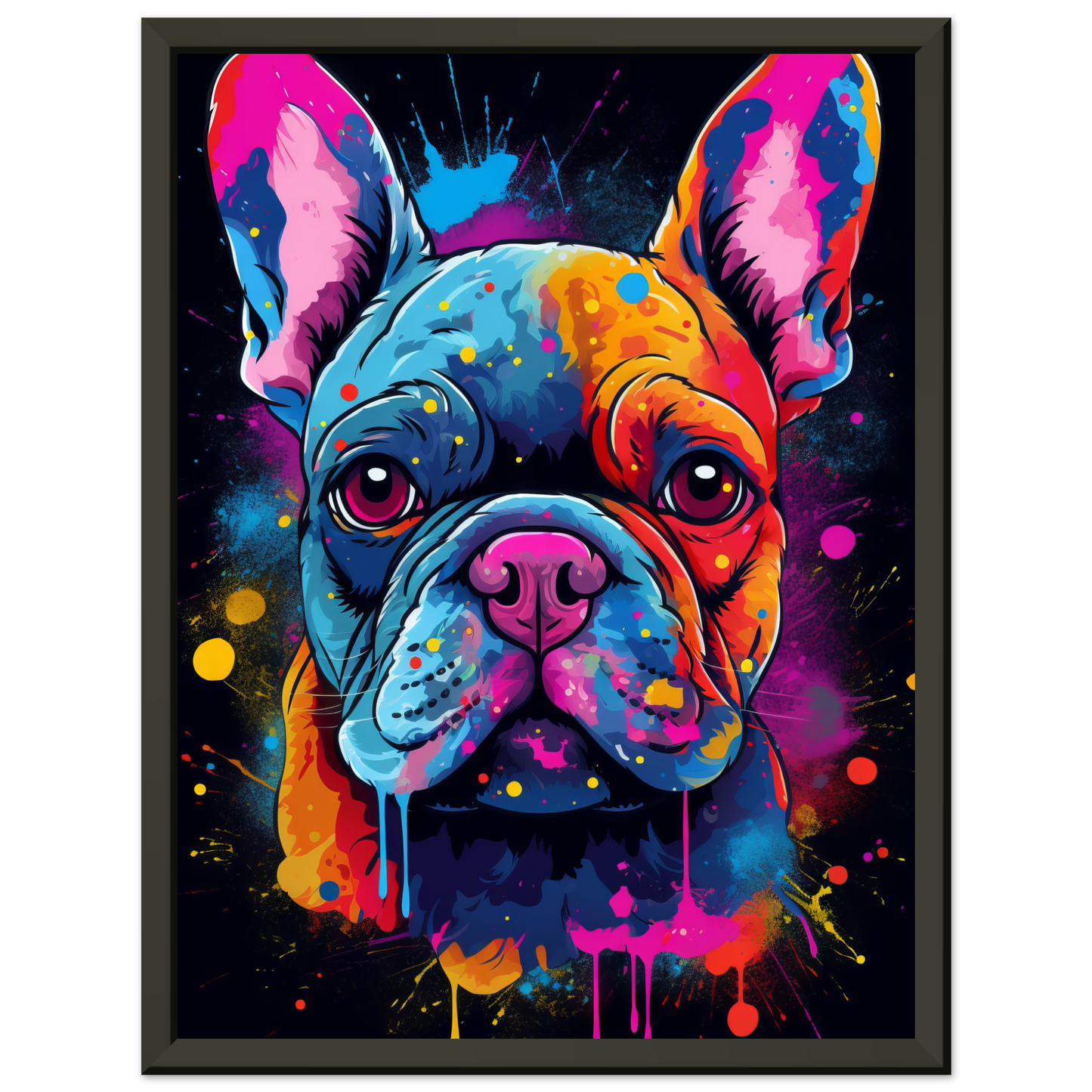Hund Französische Bulldogge Pop-Art (DOG11)