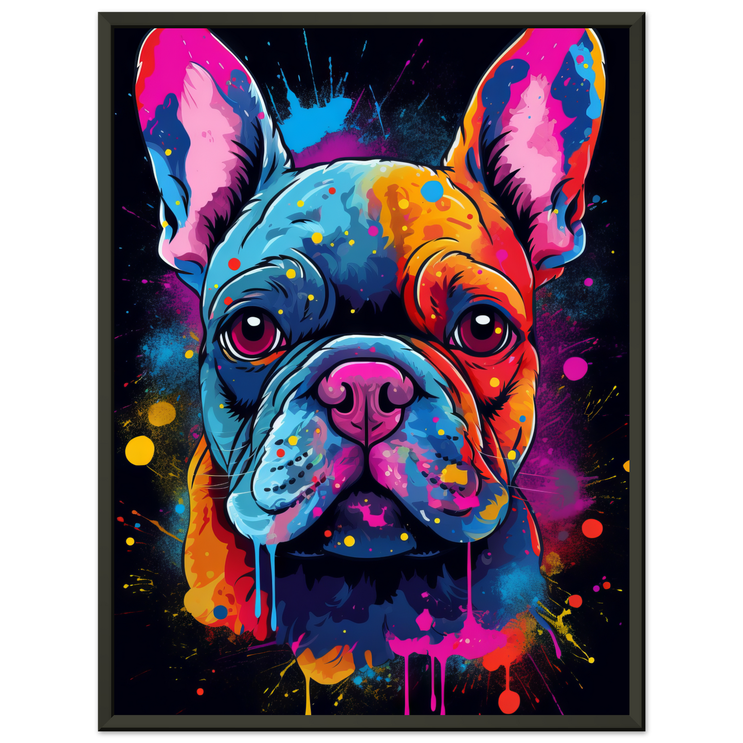 Hund Französische Bulldogge Pop-Art (DOG11)