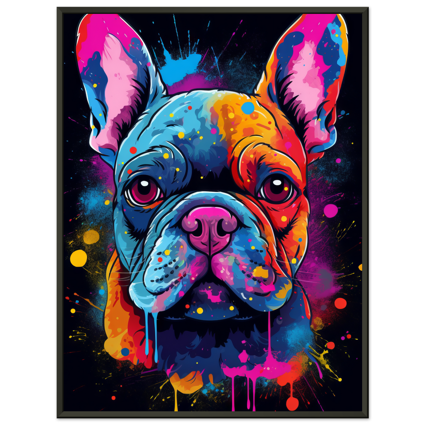 Hund Französische Bulldogge Pop-Art (DOG11)