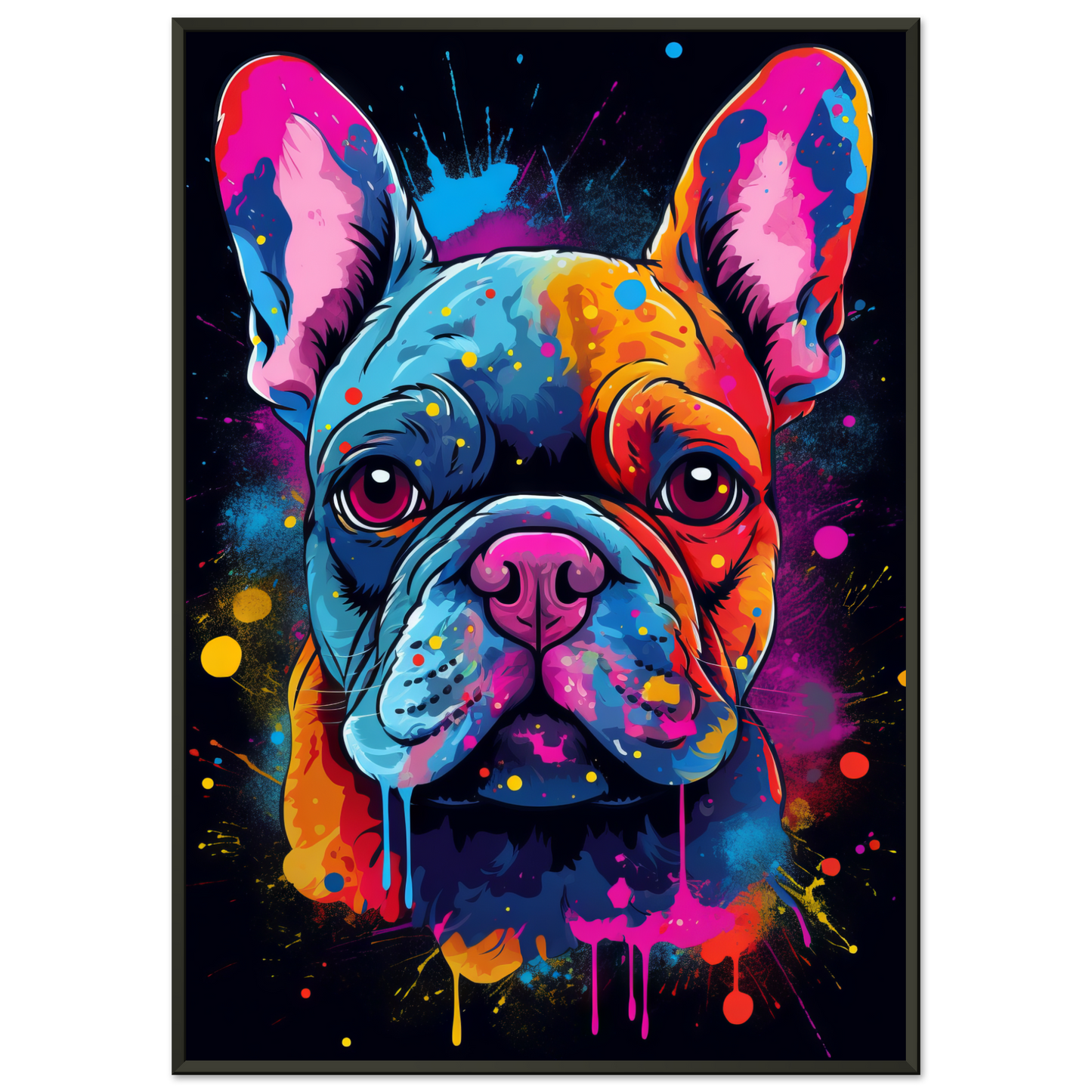 Hund Französische Bulldogge Pop-Art (DOG11)