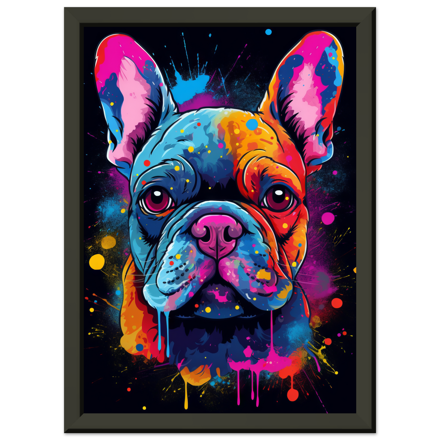 Hund Französische Bulldogge Pop-Art (DOG11)