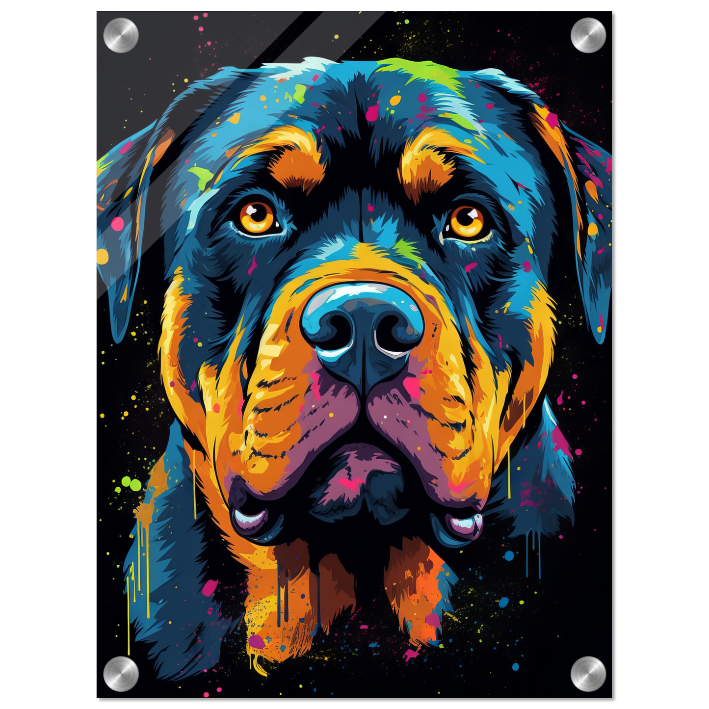 Dog Rottweiler Pop Art (DOG120)
