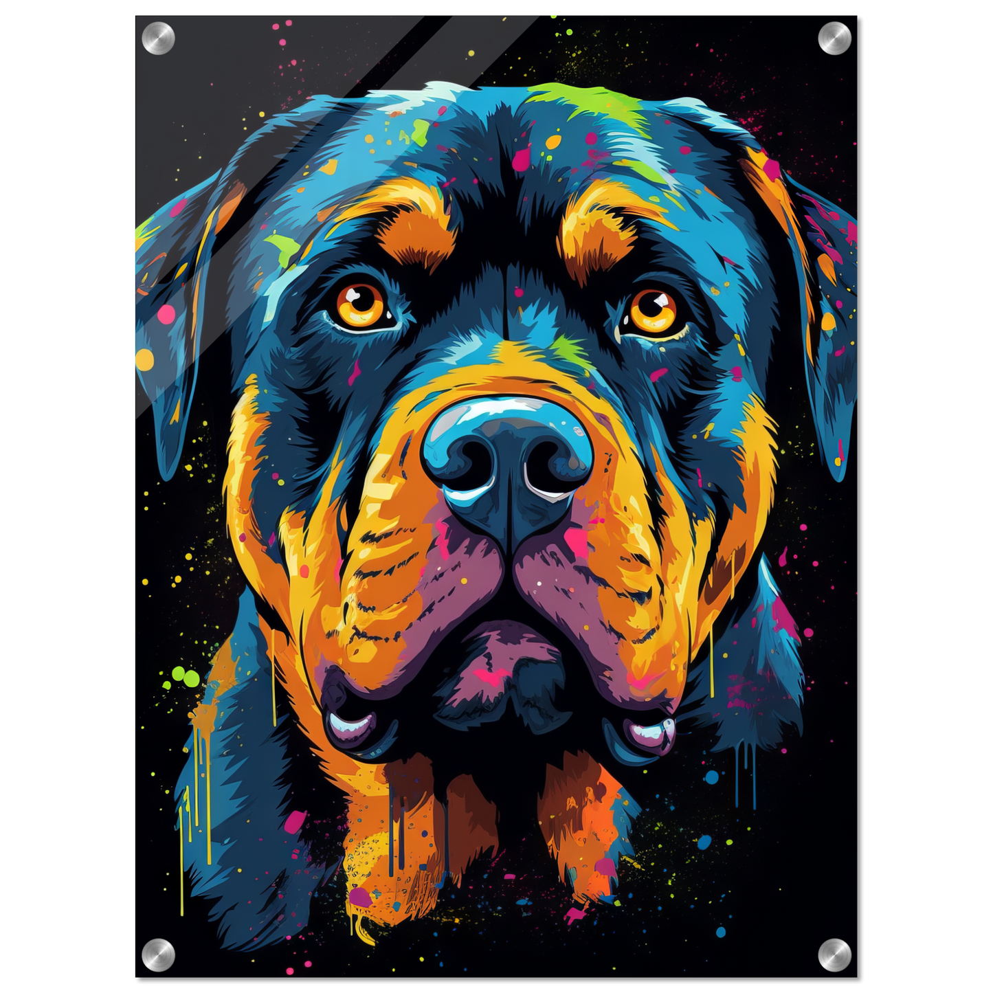 Dog Rottweiler Pop Art (DOG120)