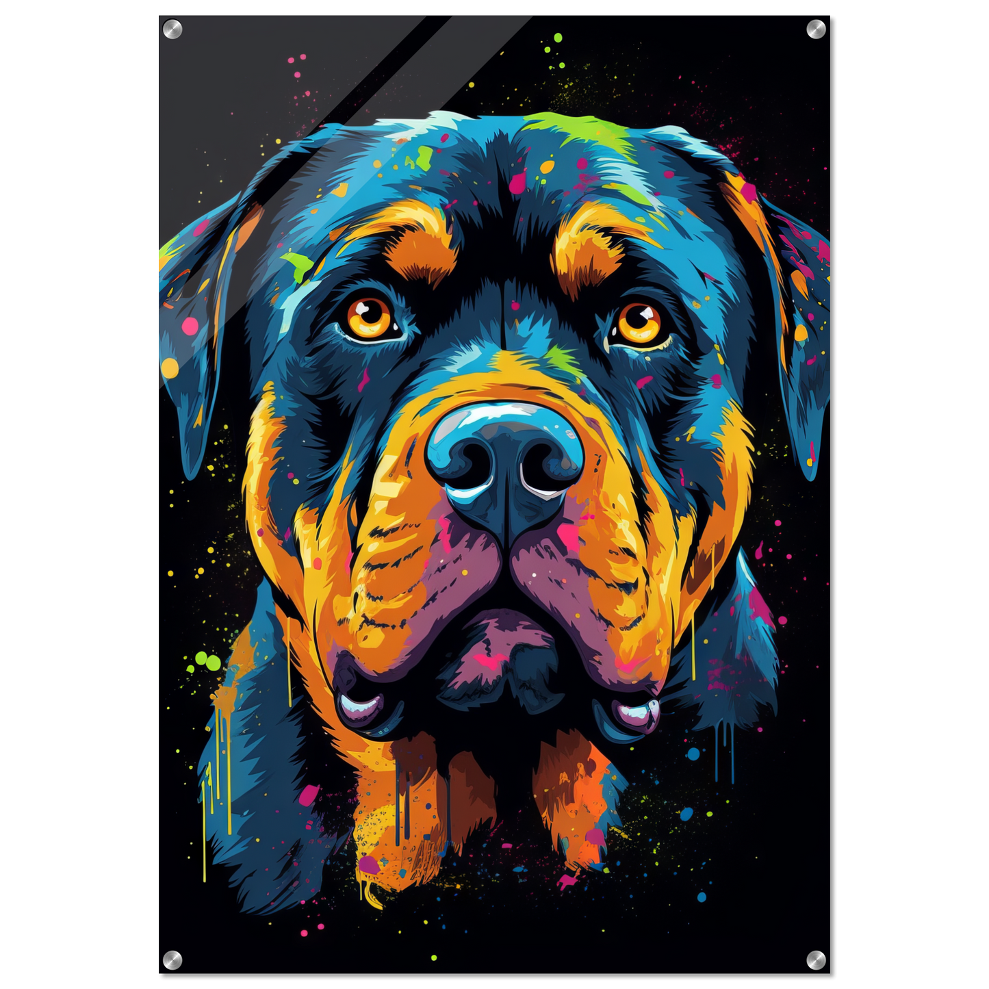 Dog Rottweiler Pop Art (DOG120)