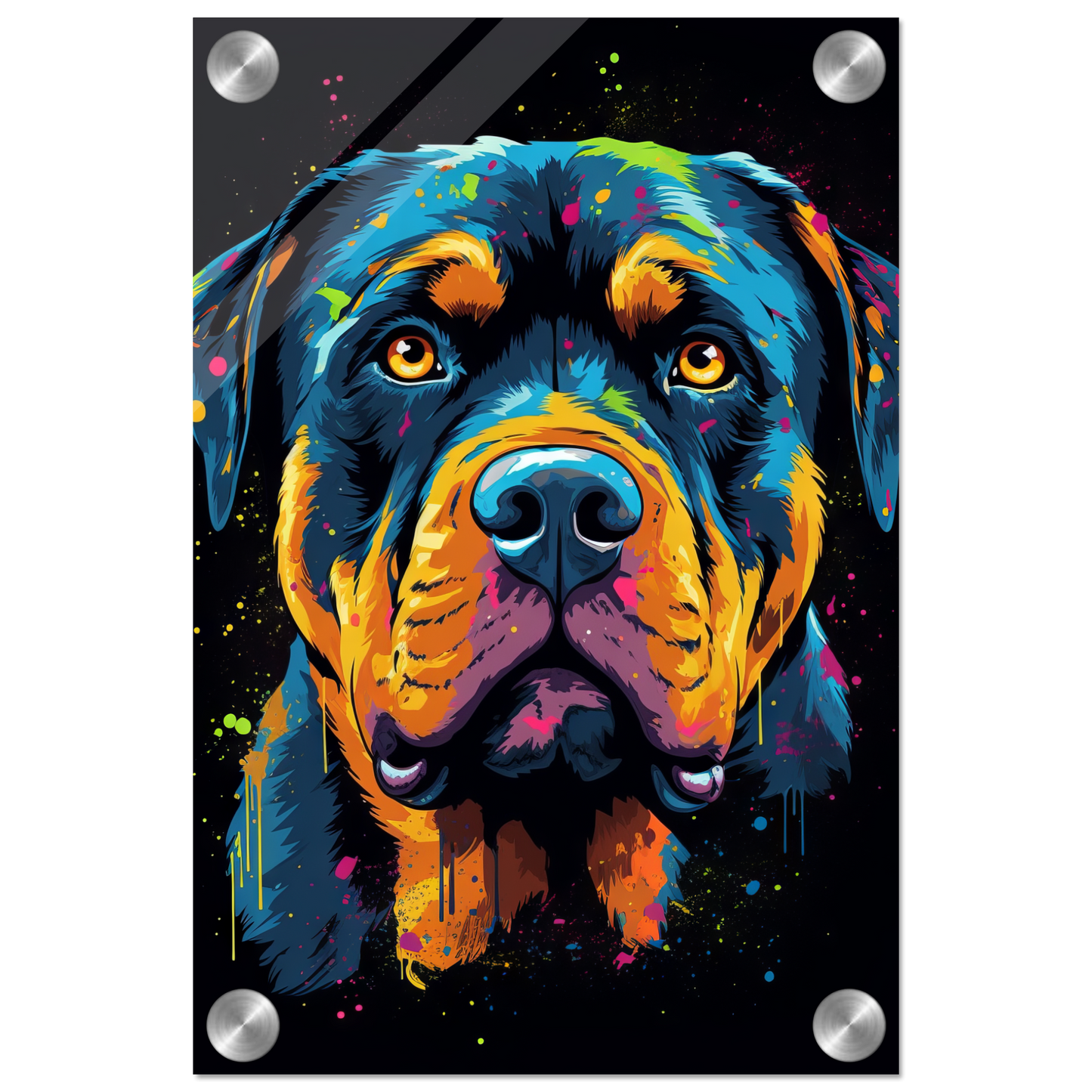 Dog Rottweiler Pop Art (DOG120)