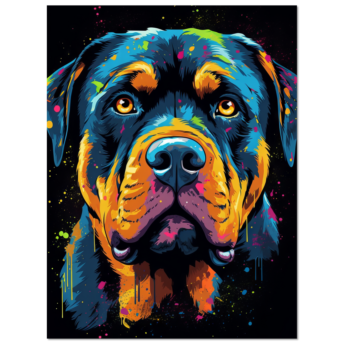 Dog Rottweiler Pop Art (DOG120)
