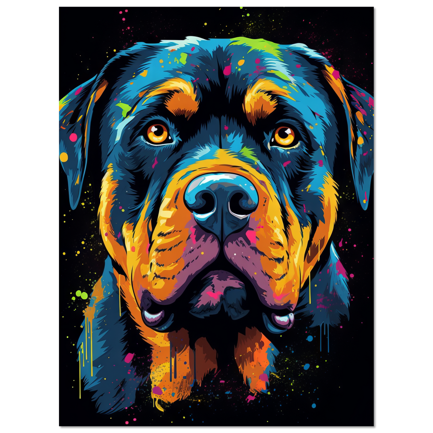 Dog Rottweiler Pop Art (DOG120)