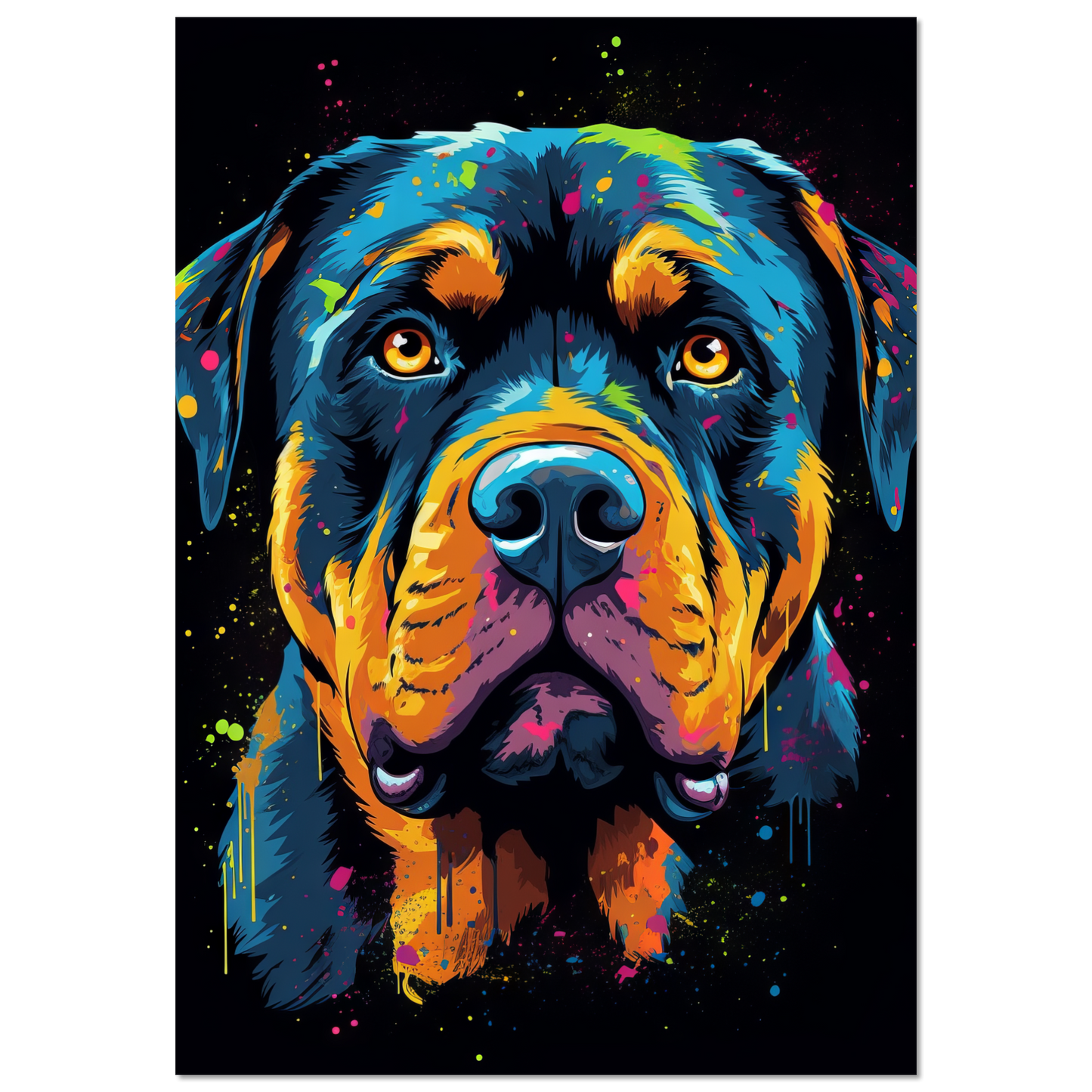 Dog Rottweiler Pop Art (DOG120)