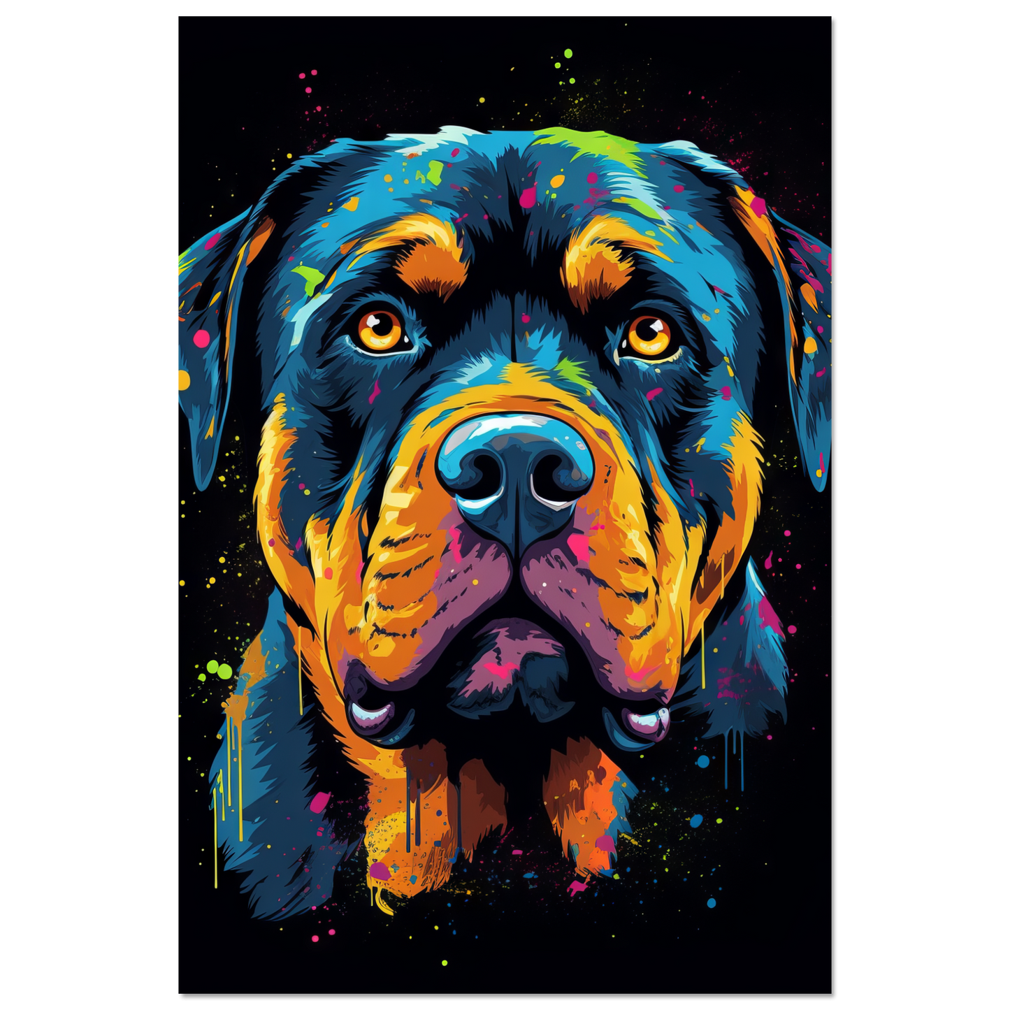 Dog Rottweiler Pop Art (DOG120)