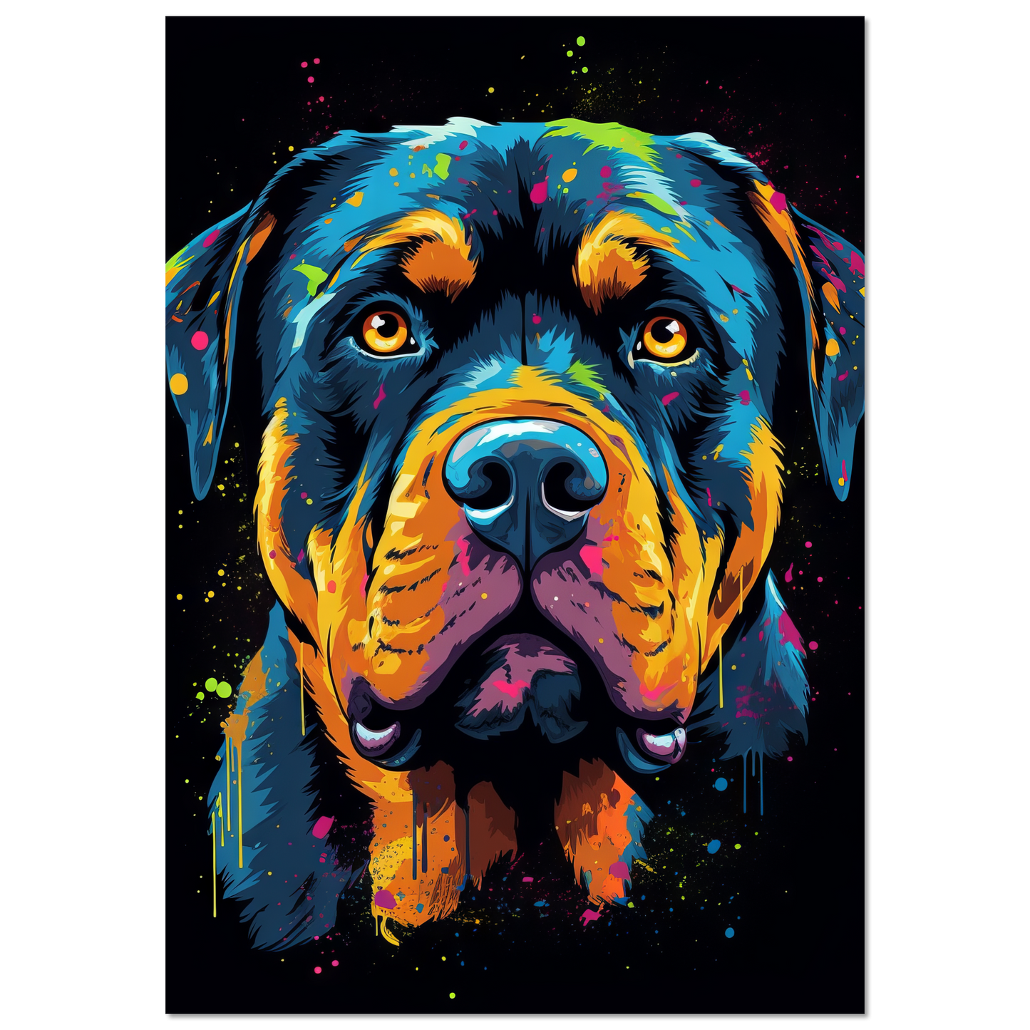 Dog Rottweiler Pop Art (DOG120)