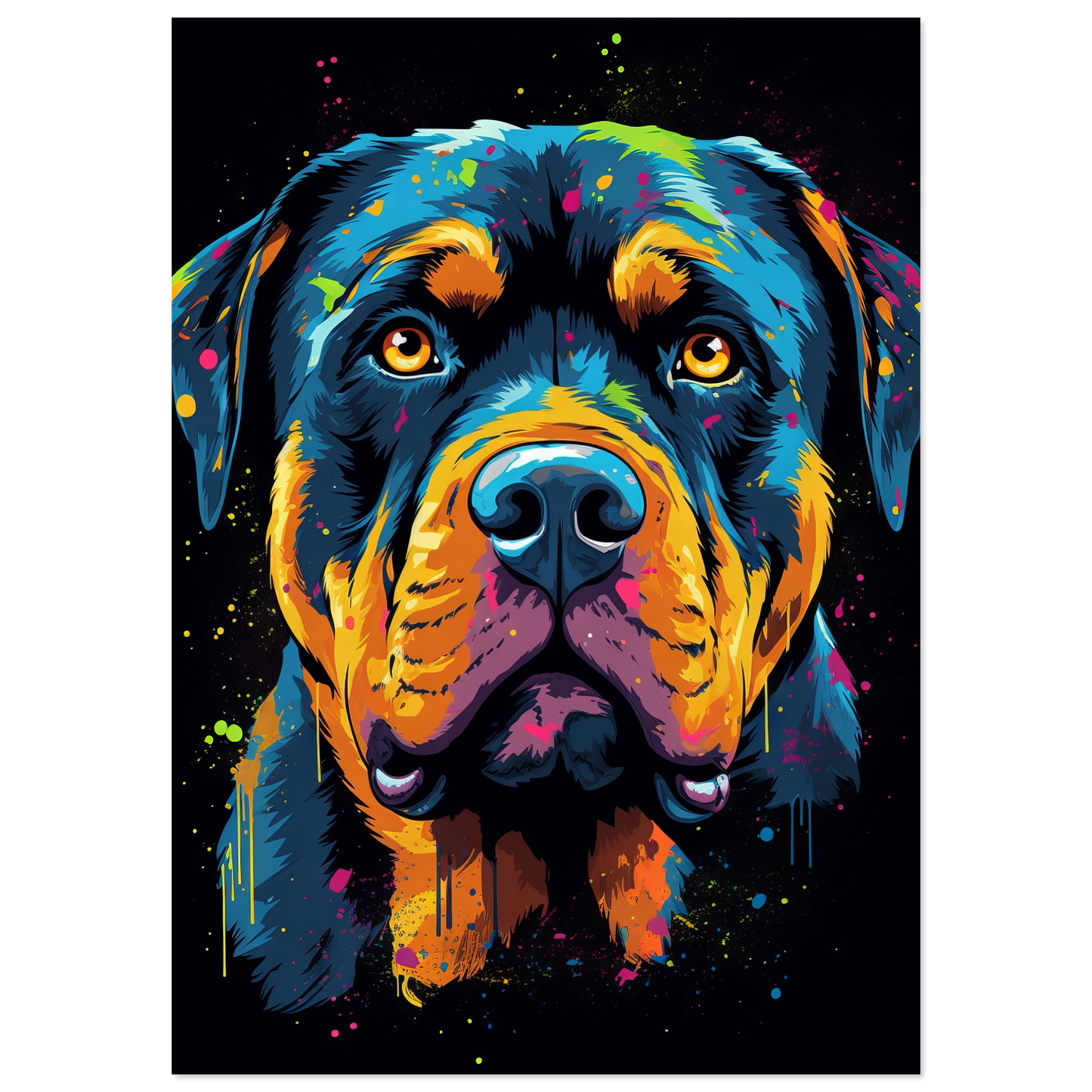 Dog Rottweiler Pop Art (DOG120)