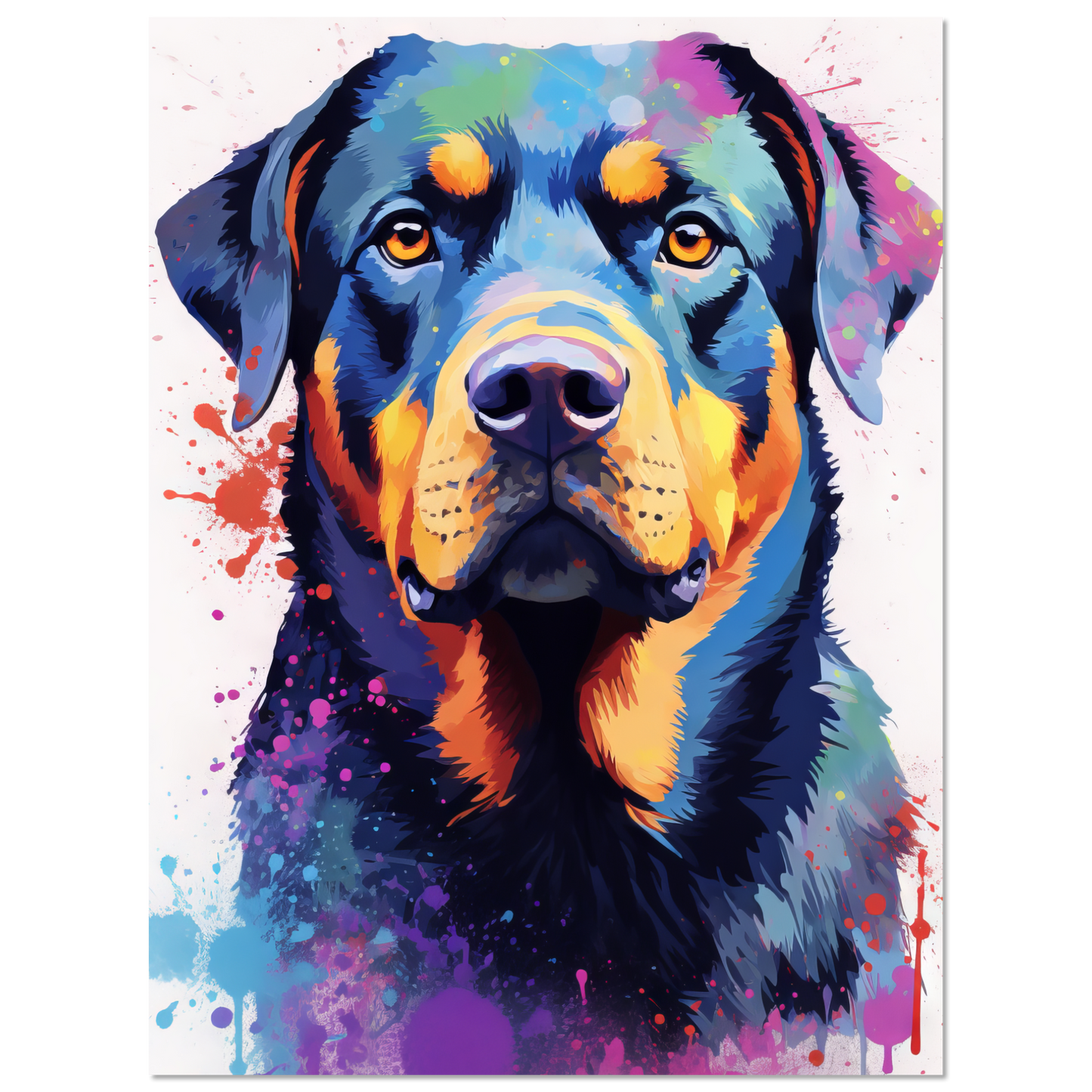 Hund Rottweiler Pop-Art (DOG121)