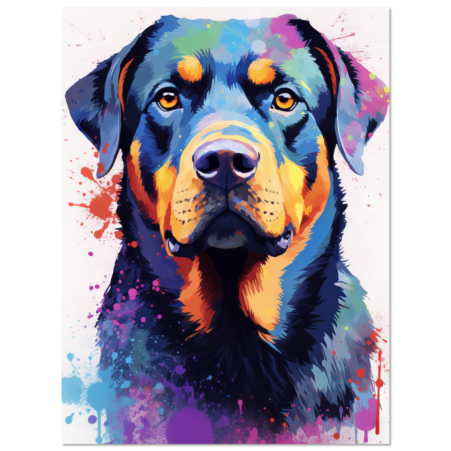 Hund Rottweiler Pop-Art (DOG121)