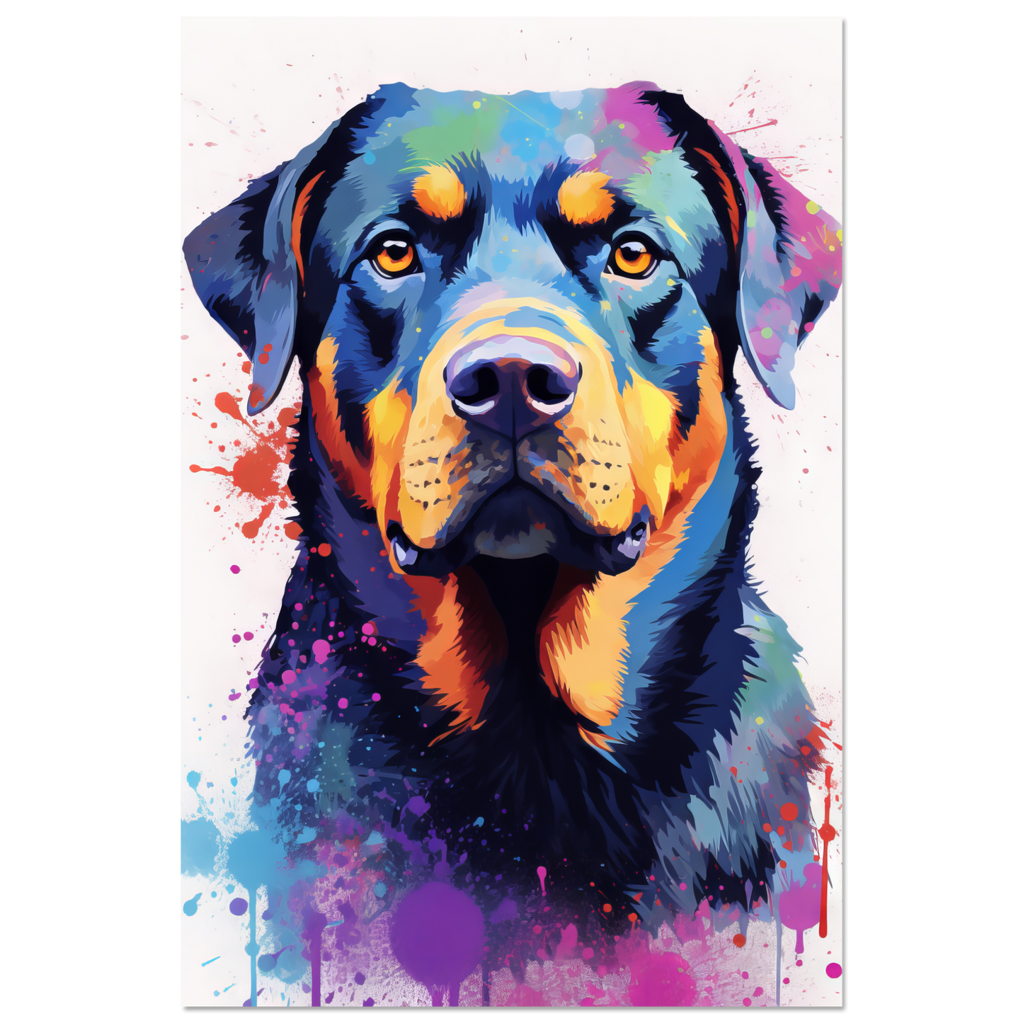 Hund Rottweiler Pop-Art (DOG121)