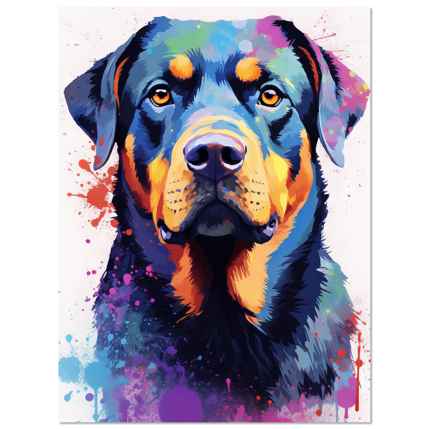 Hund Rottweiler Pop-Art (DOG121)