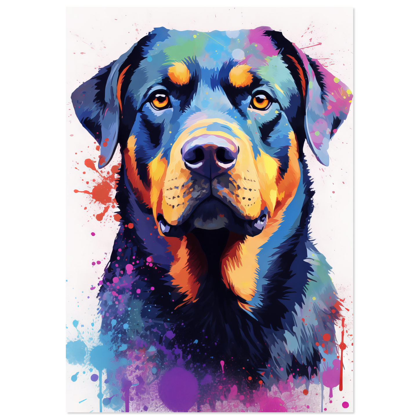 Hund Rottweiler Pop-Art (DOG121)