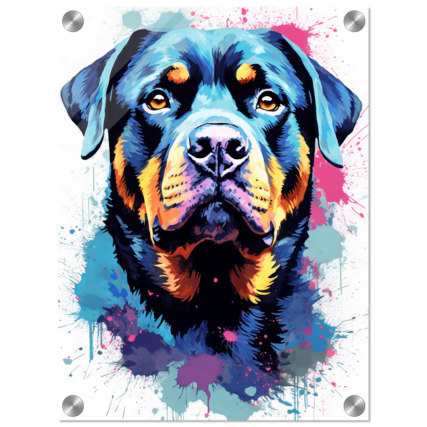 Hund Rottweiler Pop-Art (DOG122)