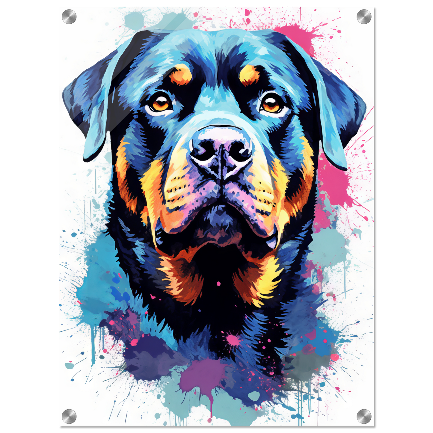 Hund Rottweiler Pop-Art (DOG122)
