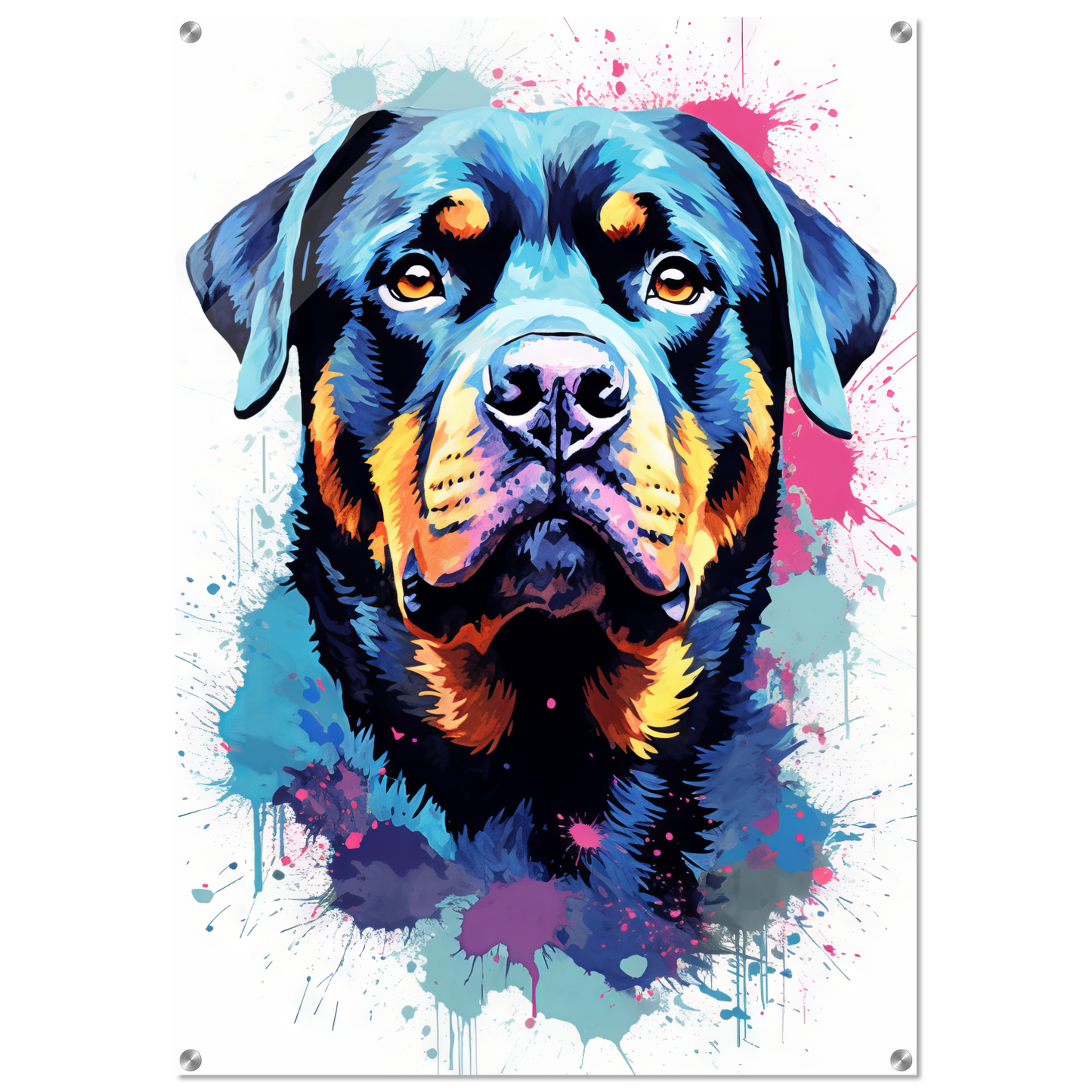 Hund Rottweiler Pop-Art (DOG122)