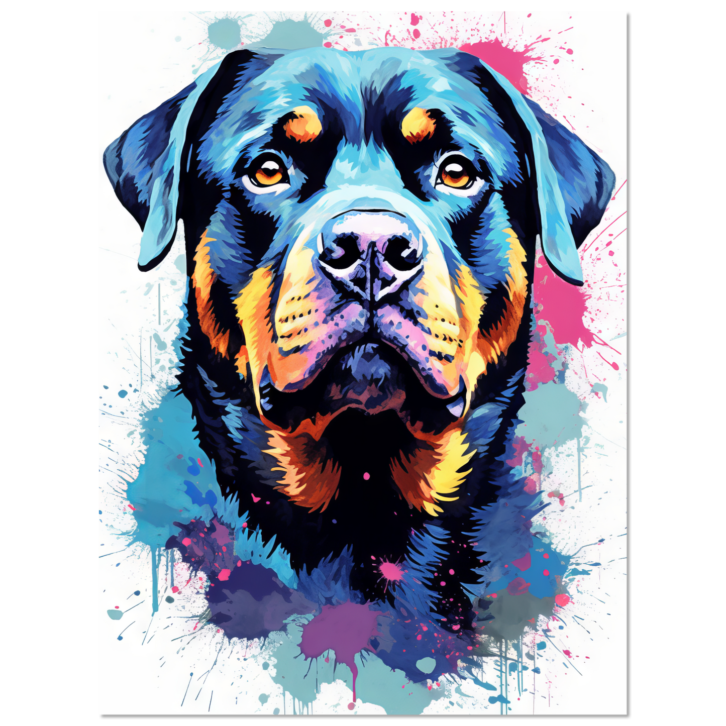 Hund Rottweiler Pop-Art (DOG122)