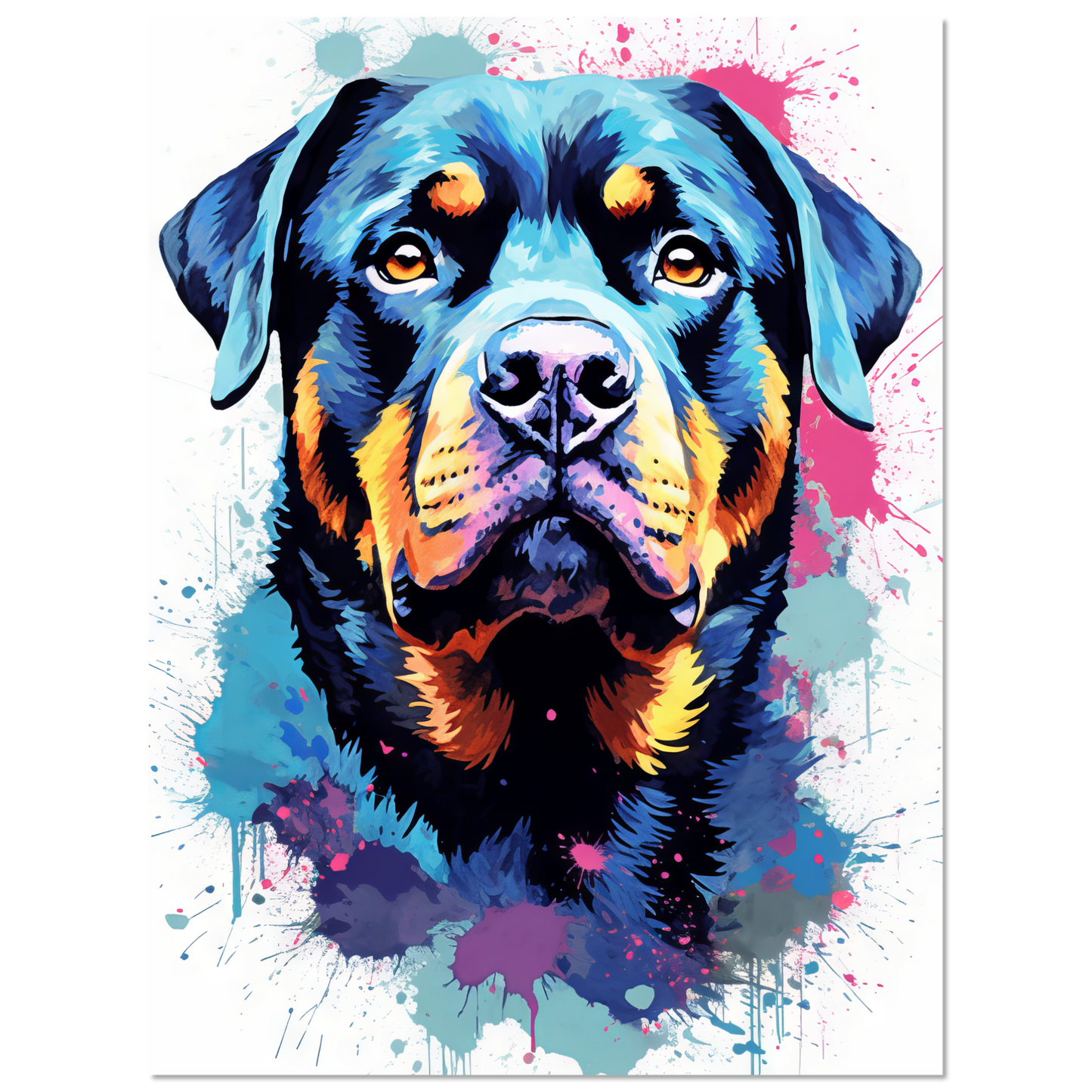 Hund Rottweiler Pop-Art (DOG122)