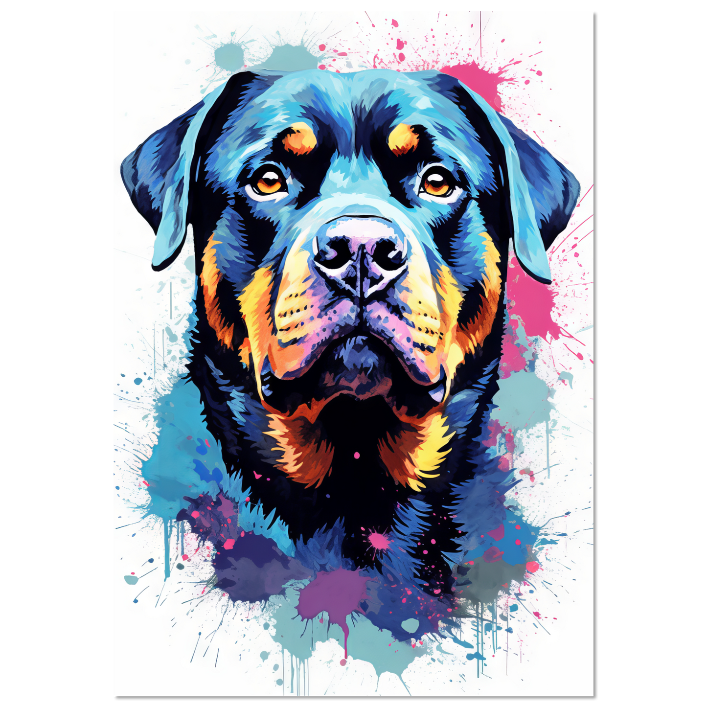Hund Rottweiler Pop-Art (DOG122)