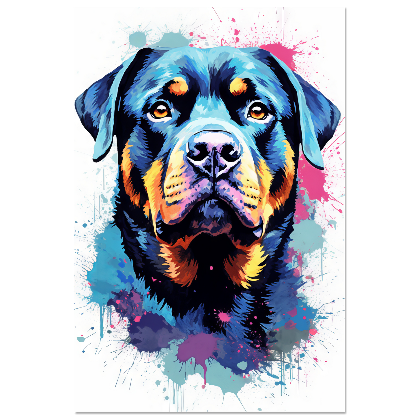 Hund Rottweiler Pop-Art (DOG122)