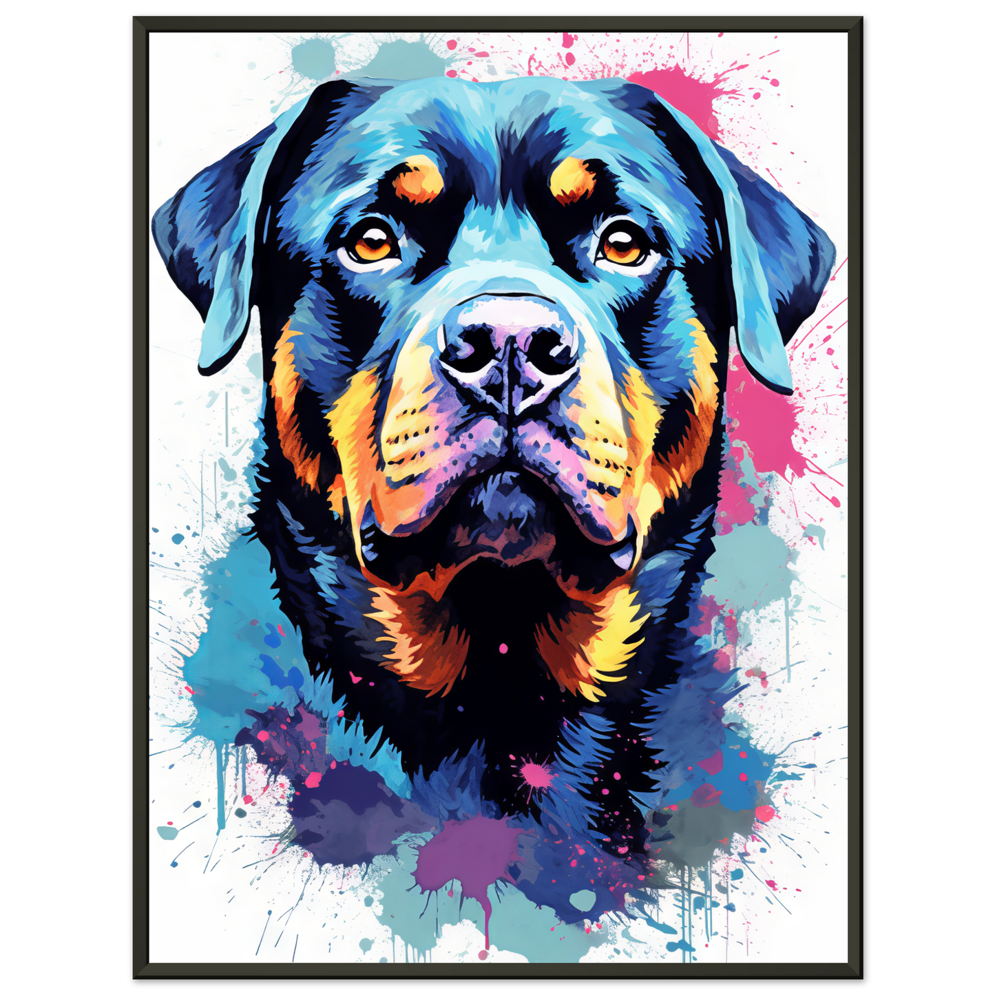 Hund Rottweiler Pop-Art (DOG122)