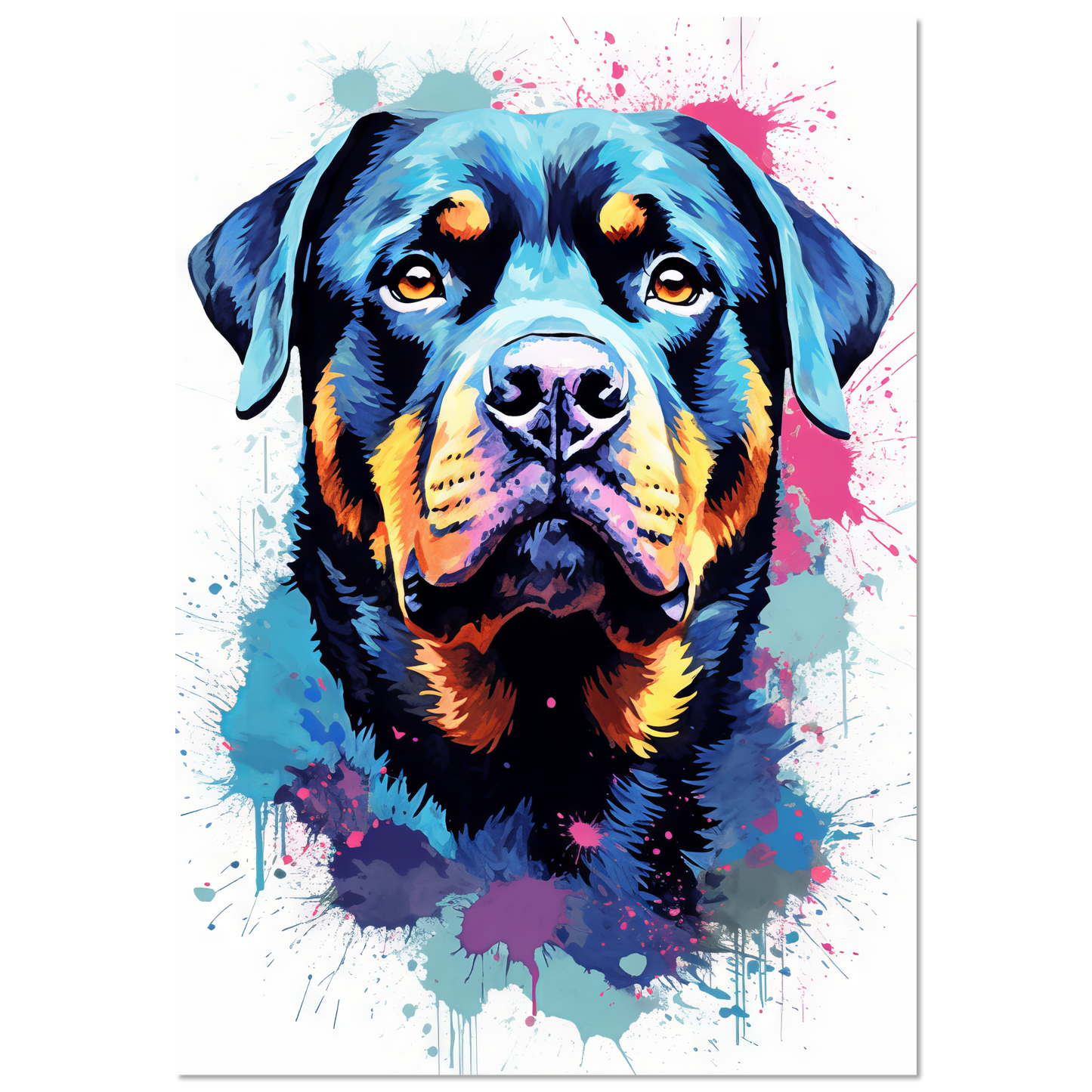 Hund Rottweiler Pop-Art (DOG122)