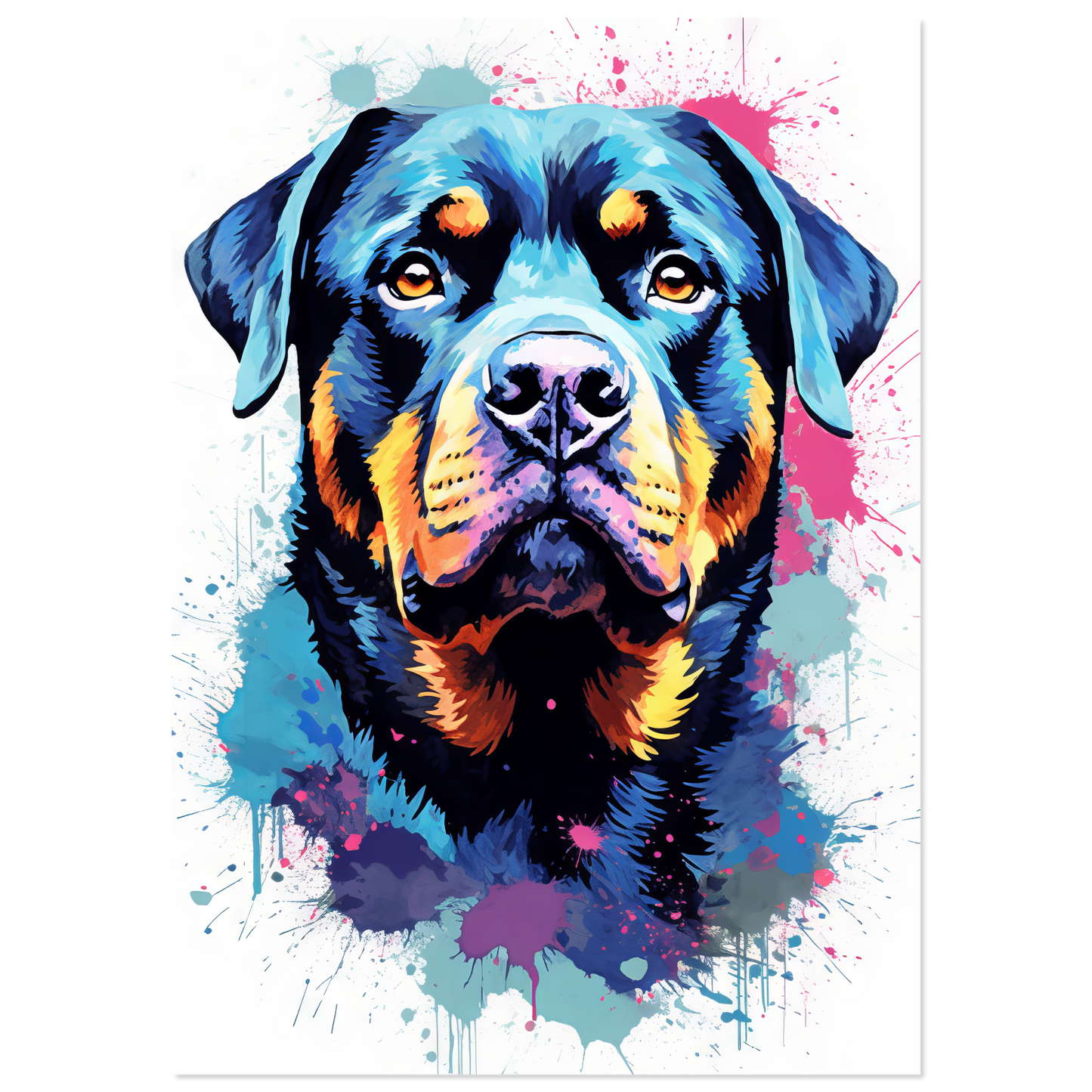 Hund Rottweiler Pop-Art (DOG122)