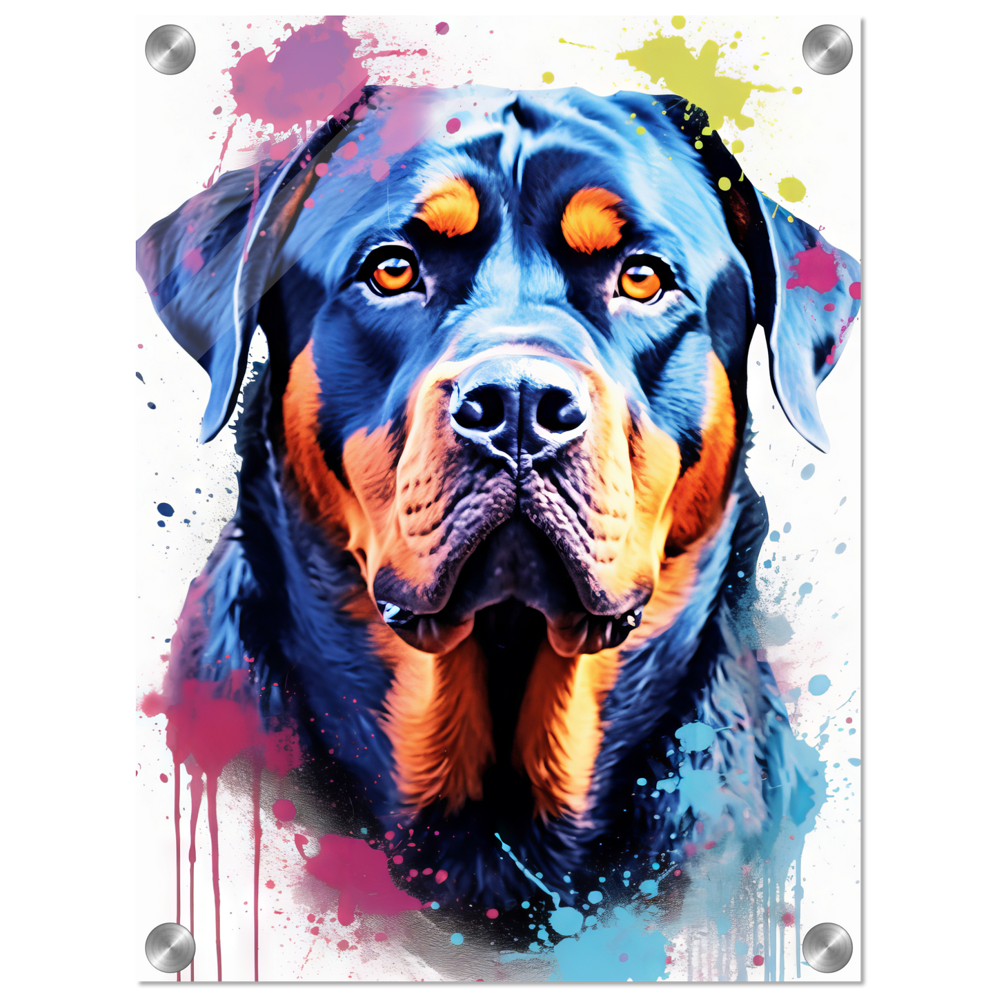 Hund Rottweiler Pop-Art (DOG123)