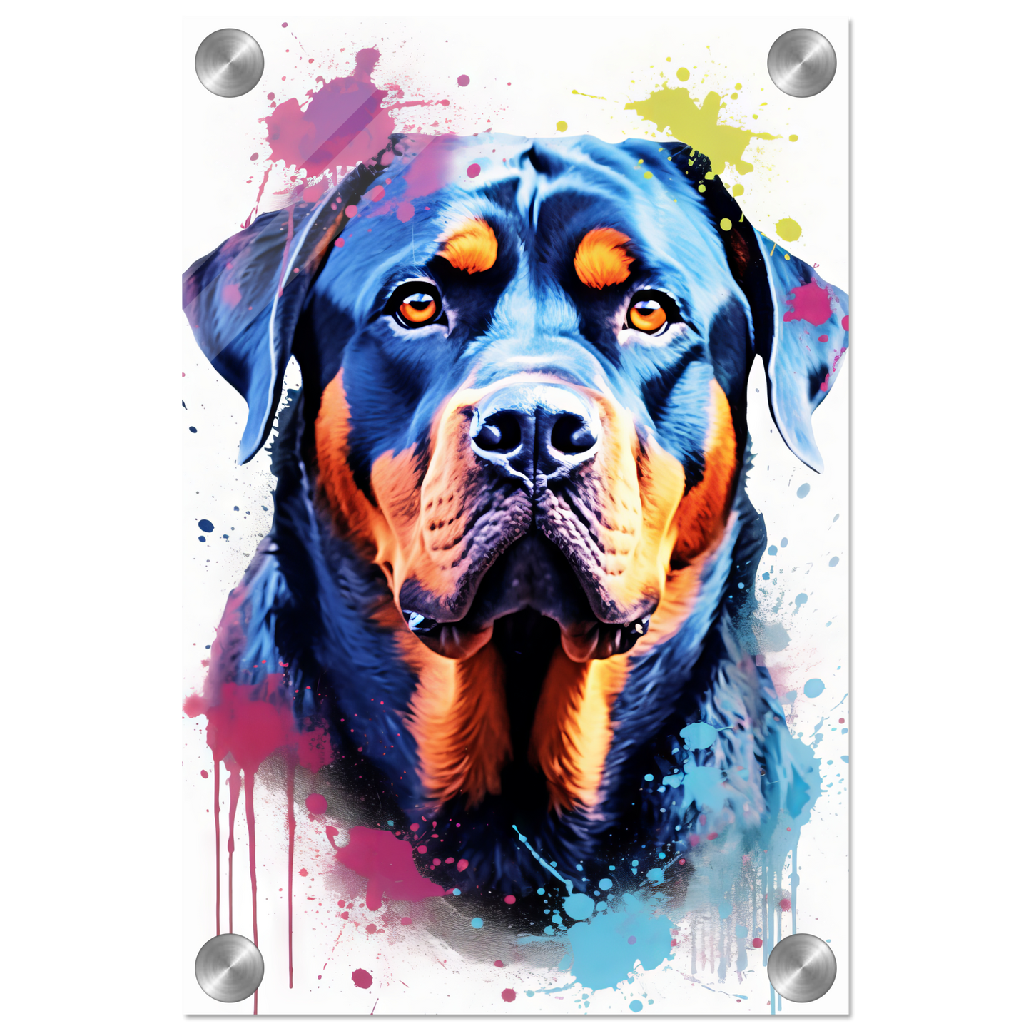 Hund Rottweiler Pop-Art (DOG123)