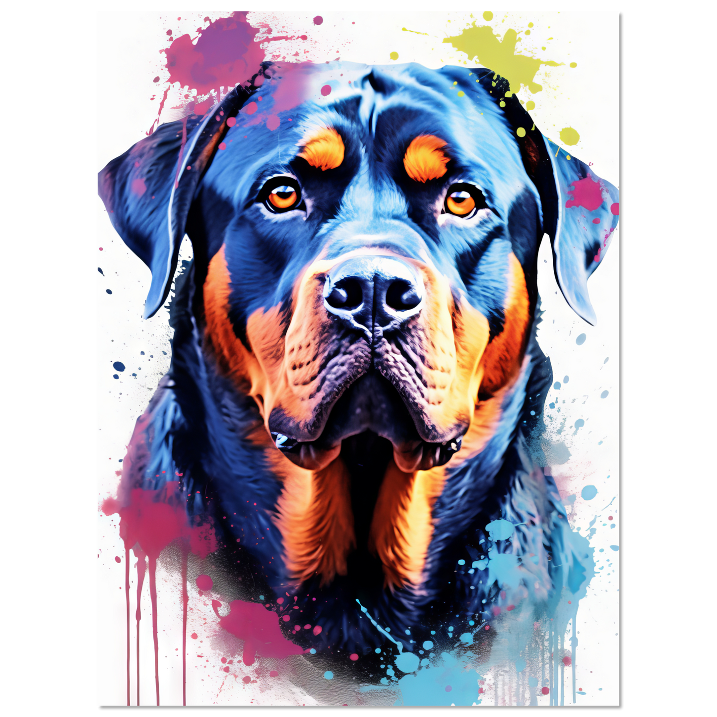 Hund Rottweiler Pop-Art (DOG123)