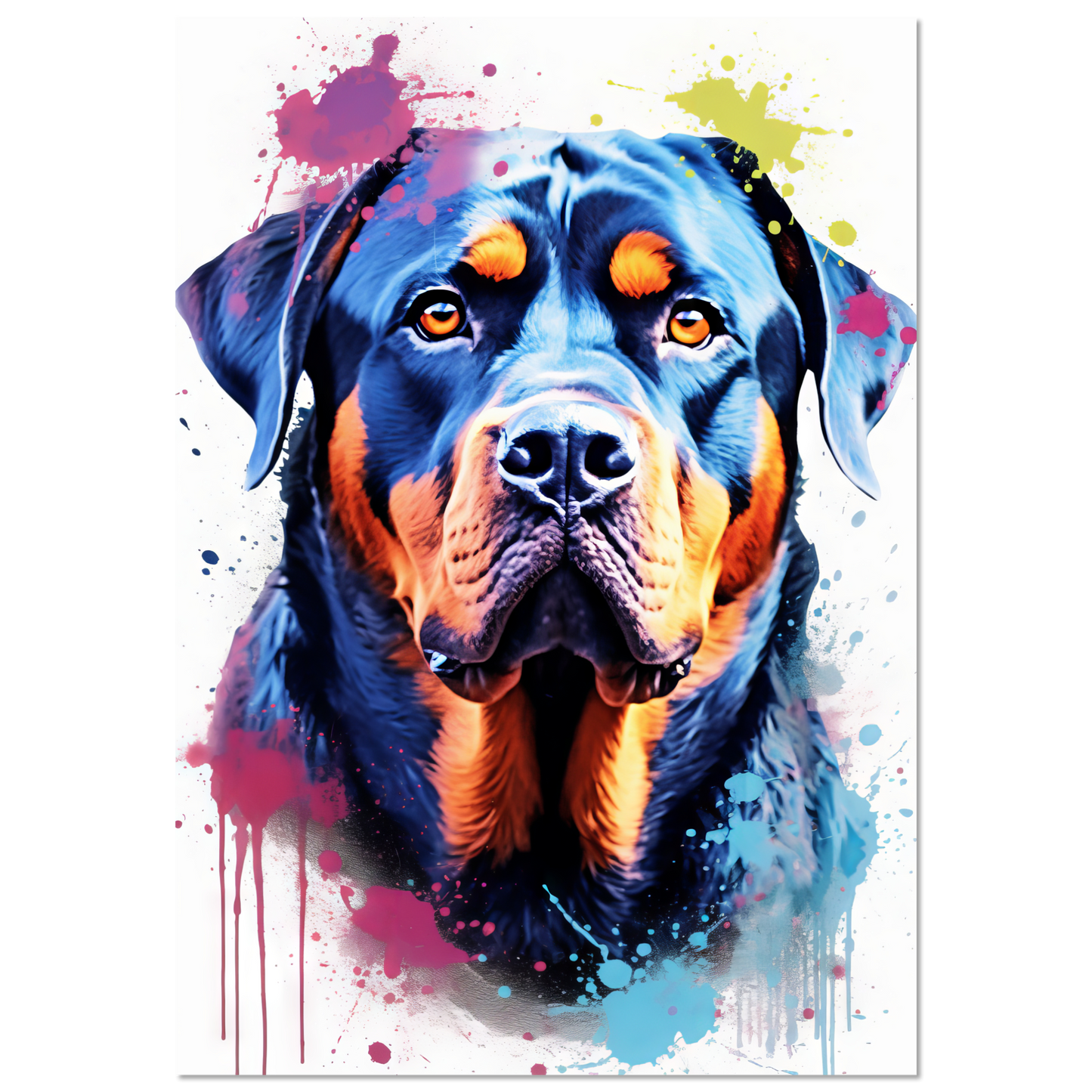 Hund Rottweiler Pop-Art (DOG123)