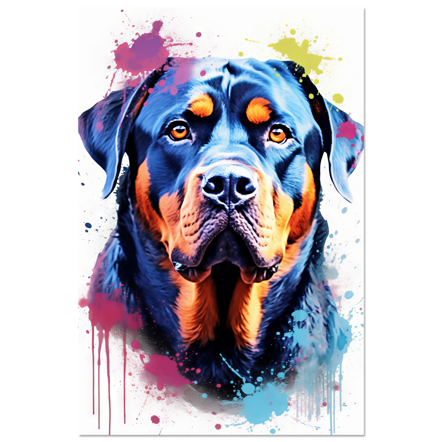 Hund Rottweiler Pop-Art (DOG123)
