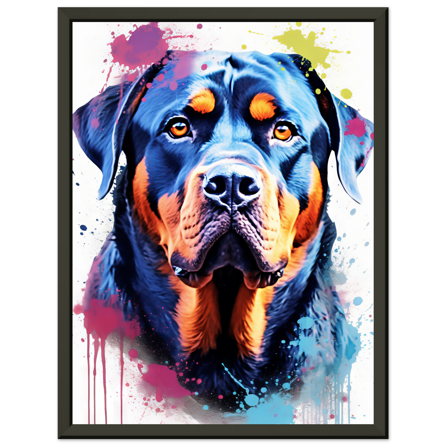 Hund Rottweiler Pop-Art (DOG123)