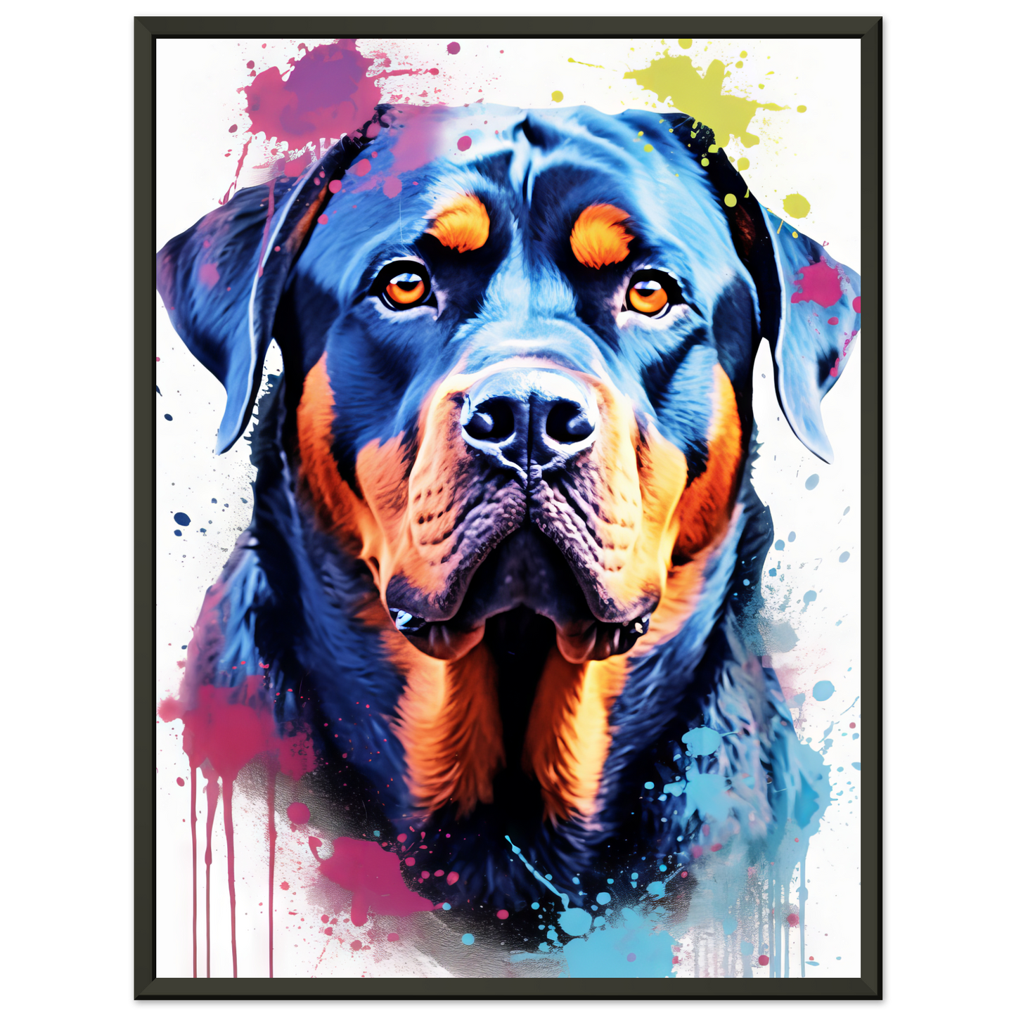 Hund Rottweiler Pop-Art (DOG123)