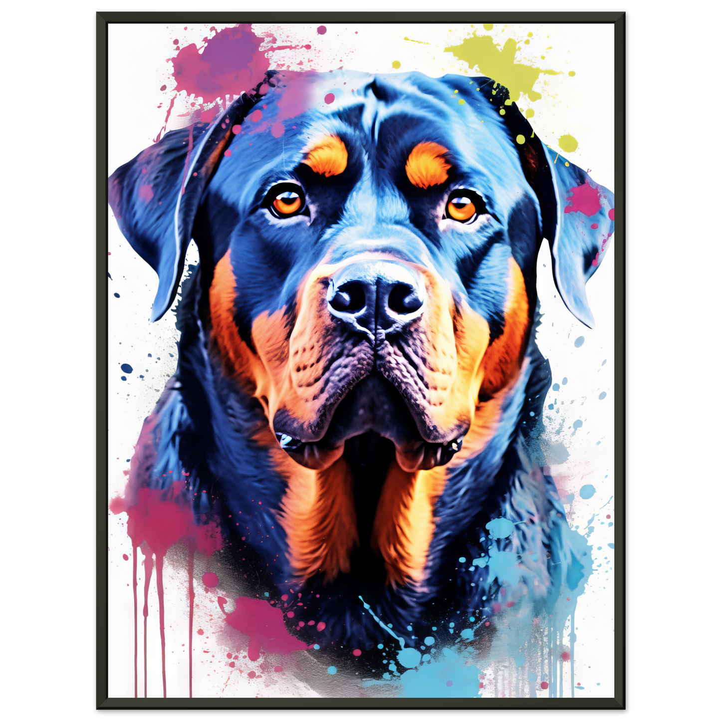 Hund Rottweiler Pop-Art (DOG123)