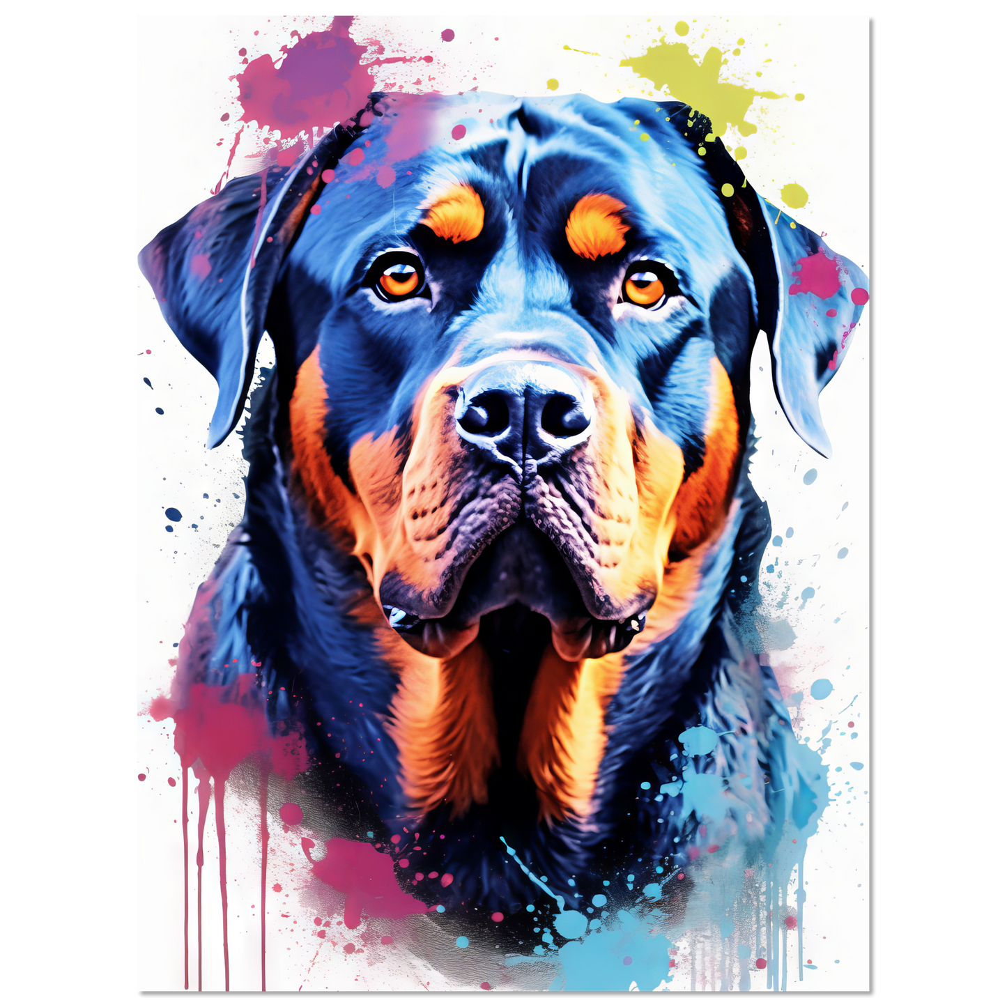 Hund Rottweiler Pop-Art (DOG123)