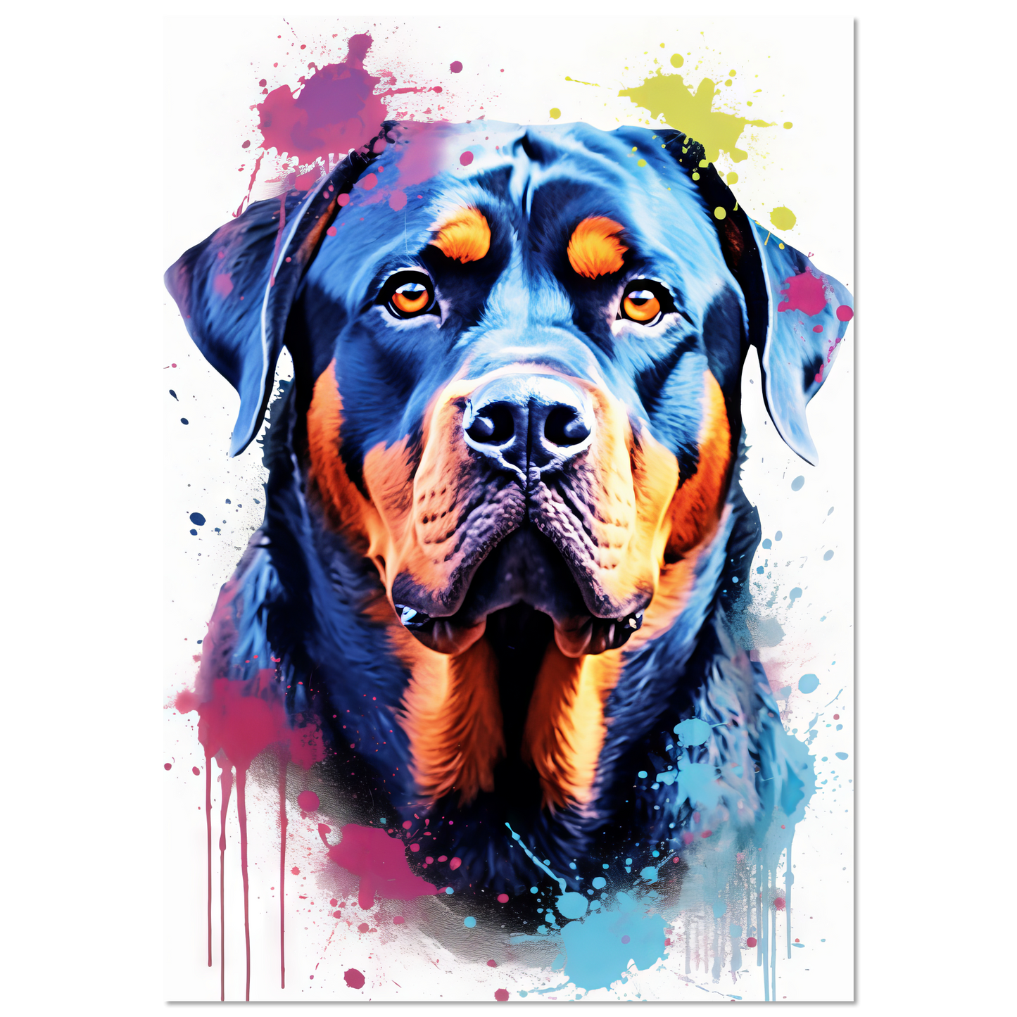 Hund Rottweiler Pop-Art (DOG123)