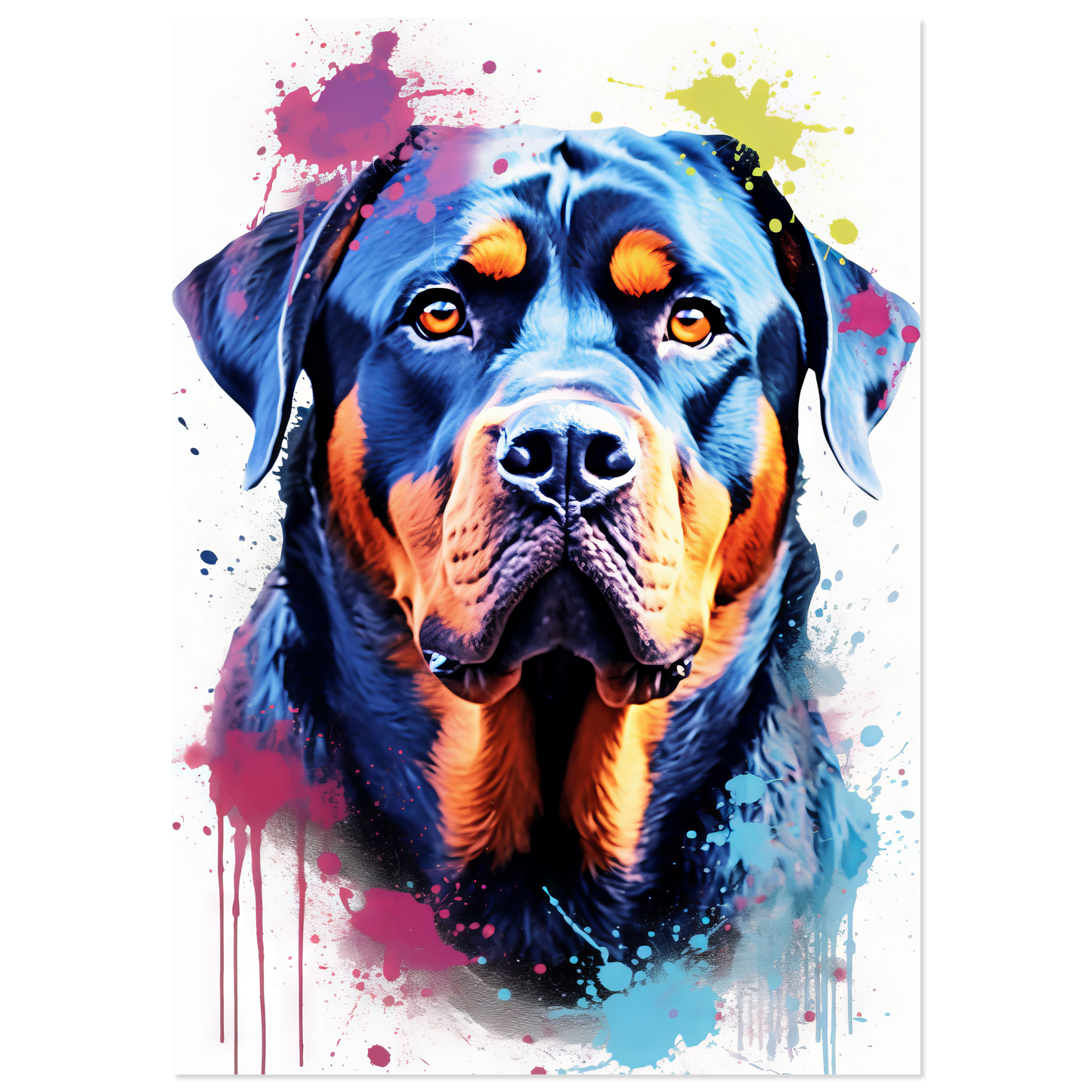 Hund Rottweiler Pop-Art (DOG123)
