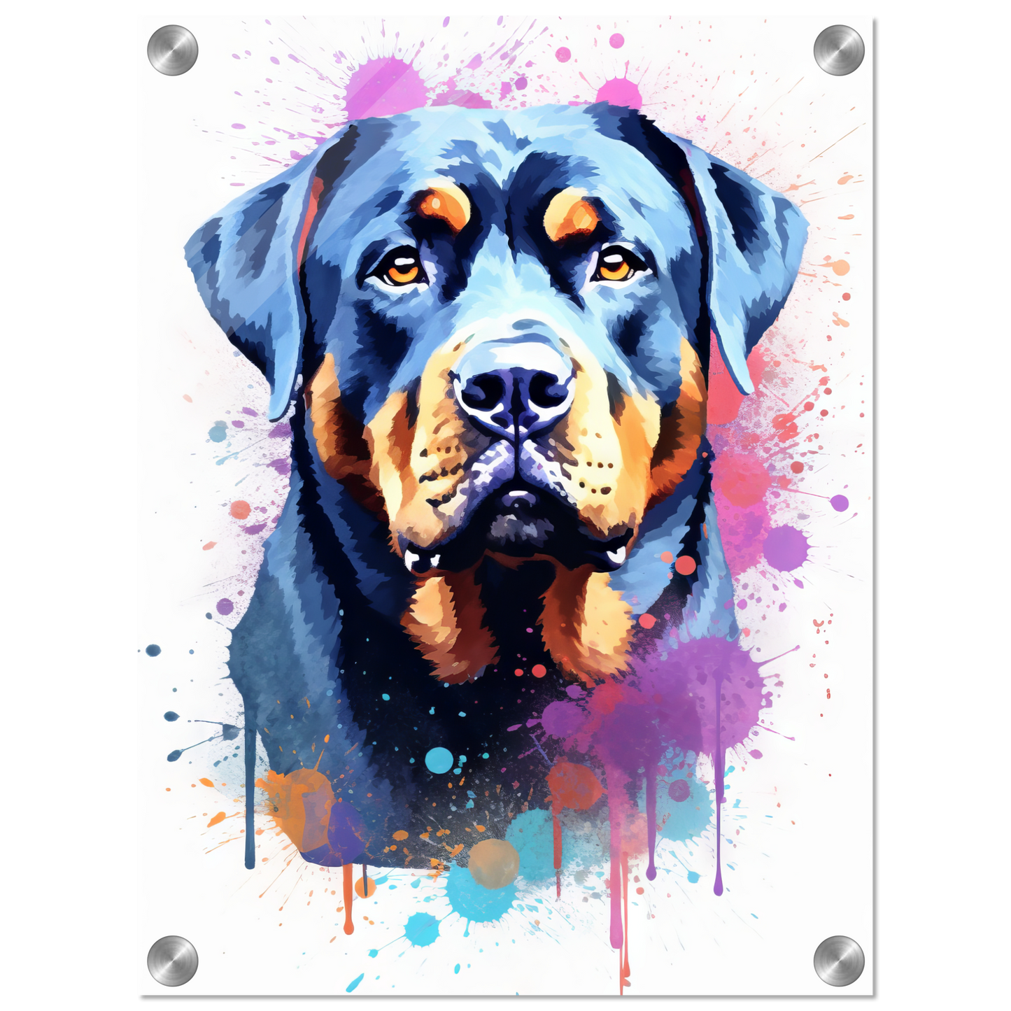 Hund Rottweiler Pop-Art (DOG124)